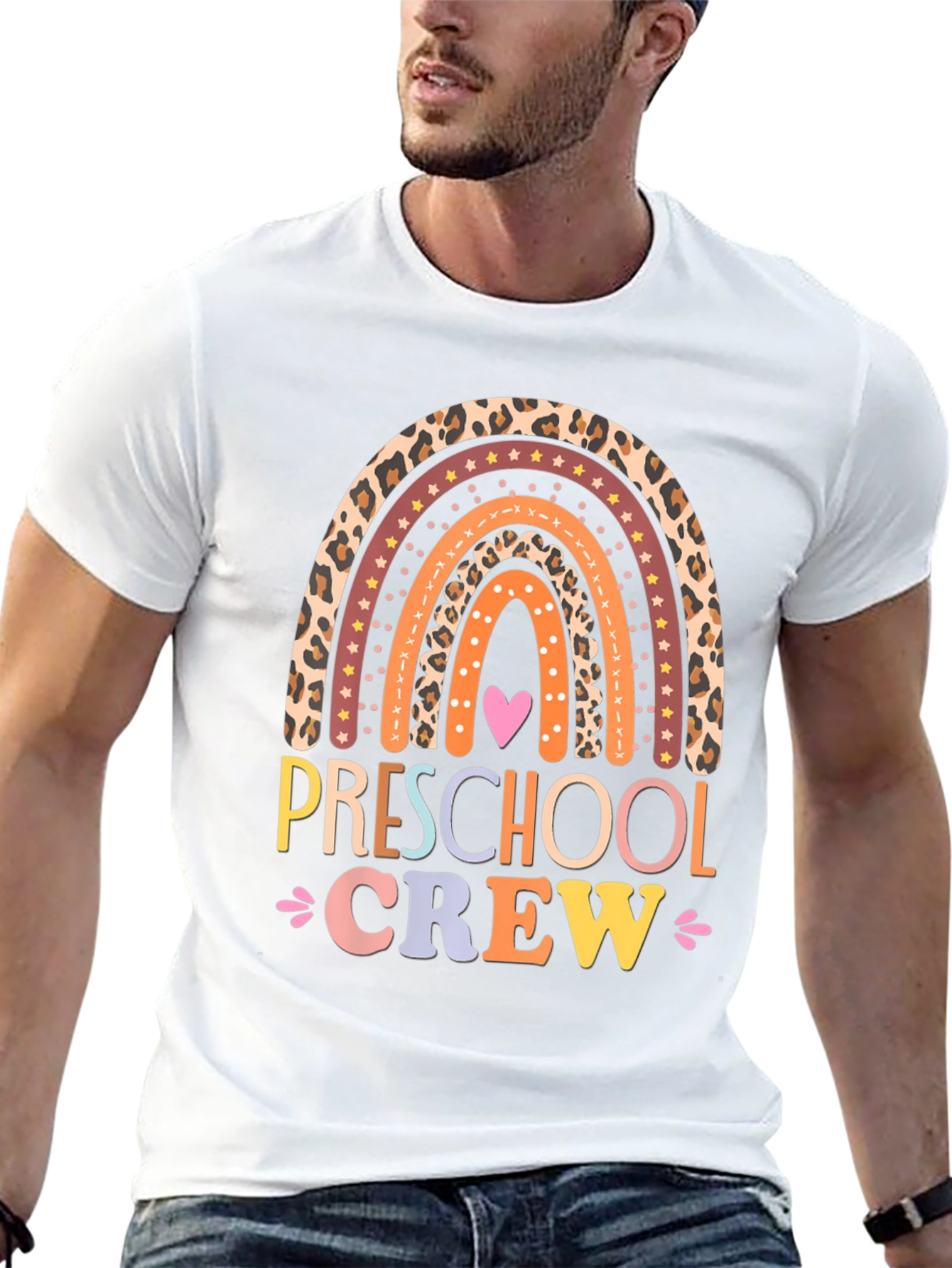 Preschool Crew Rainbow Graphic Tee