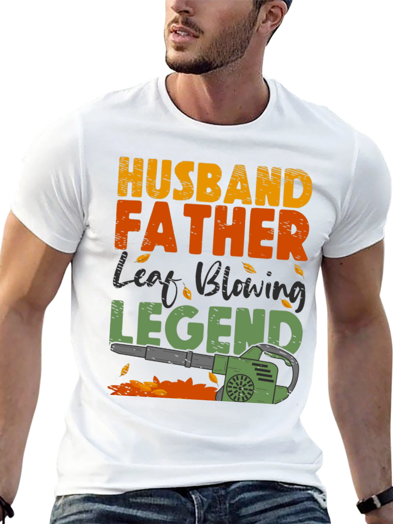 Husband Father Leaf Blowing Legend T-Shirt