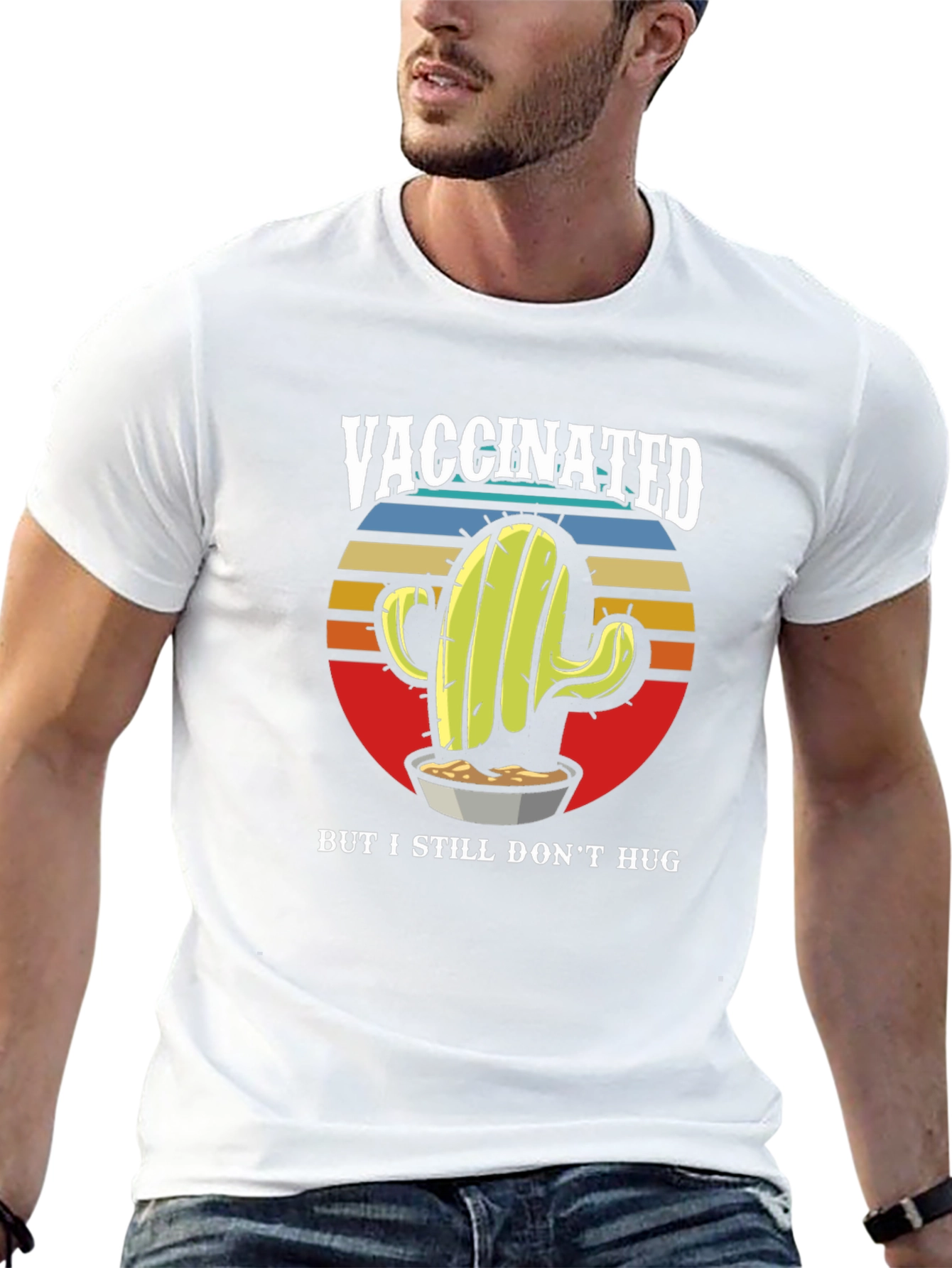 Vaccinated Cactus Graphic T-Shirt