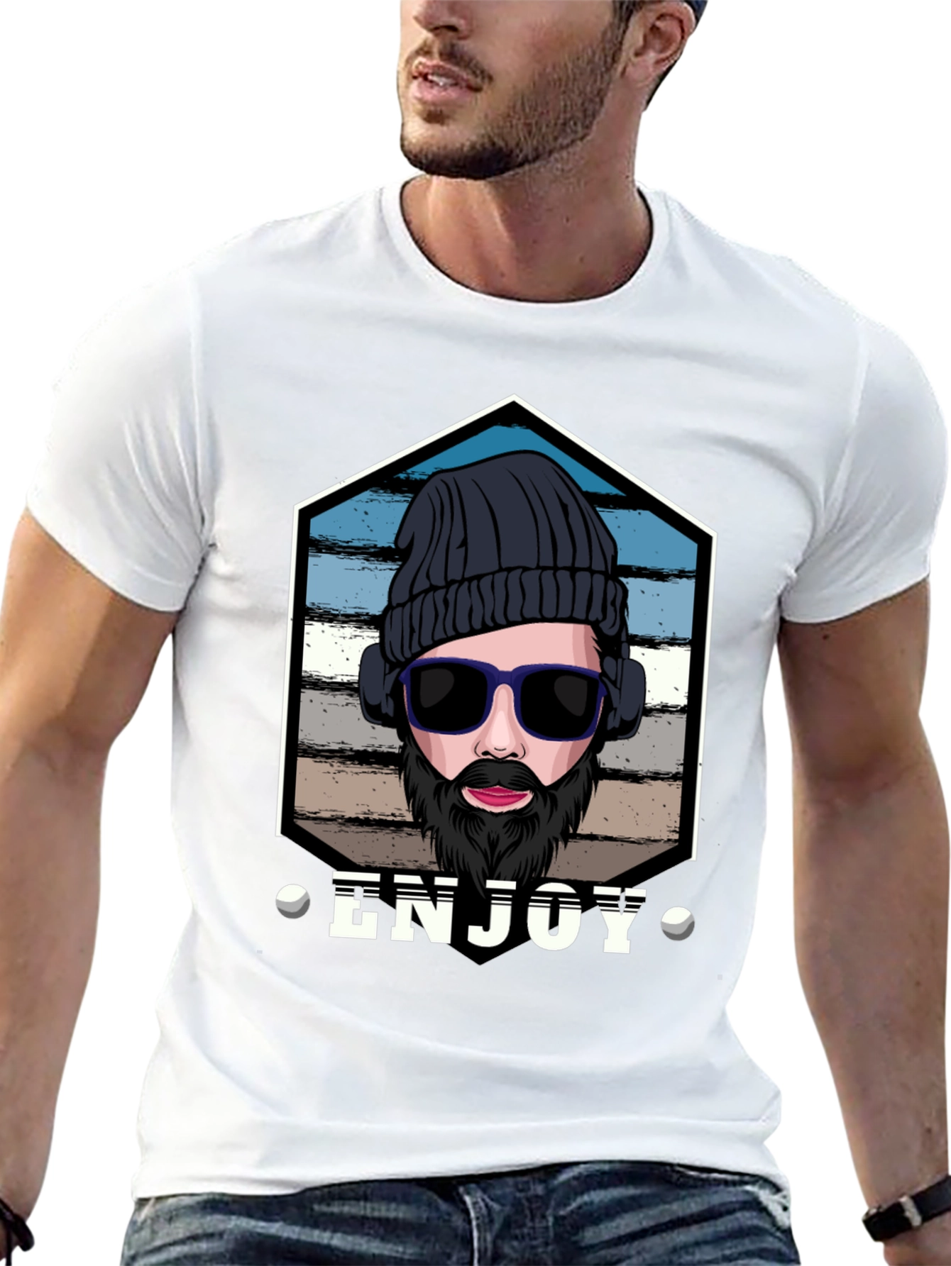 Enjoy Graphic Tee: Hipster Style