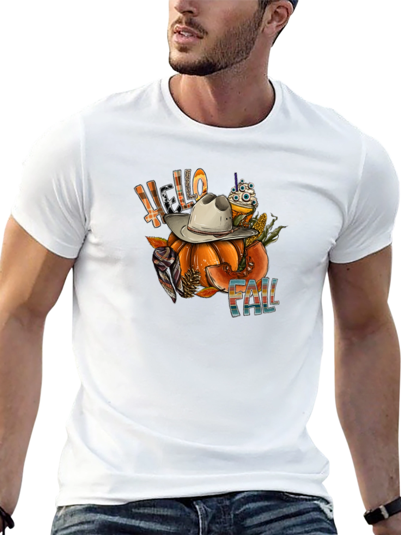 Fall Pumpkin Graphic Tee - Autumn Harvest Style