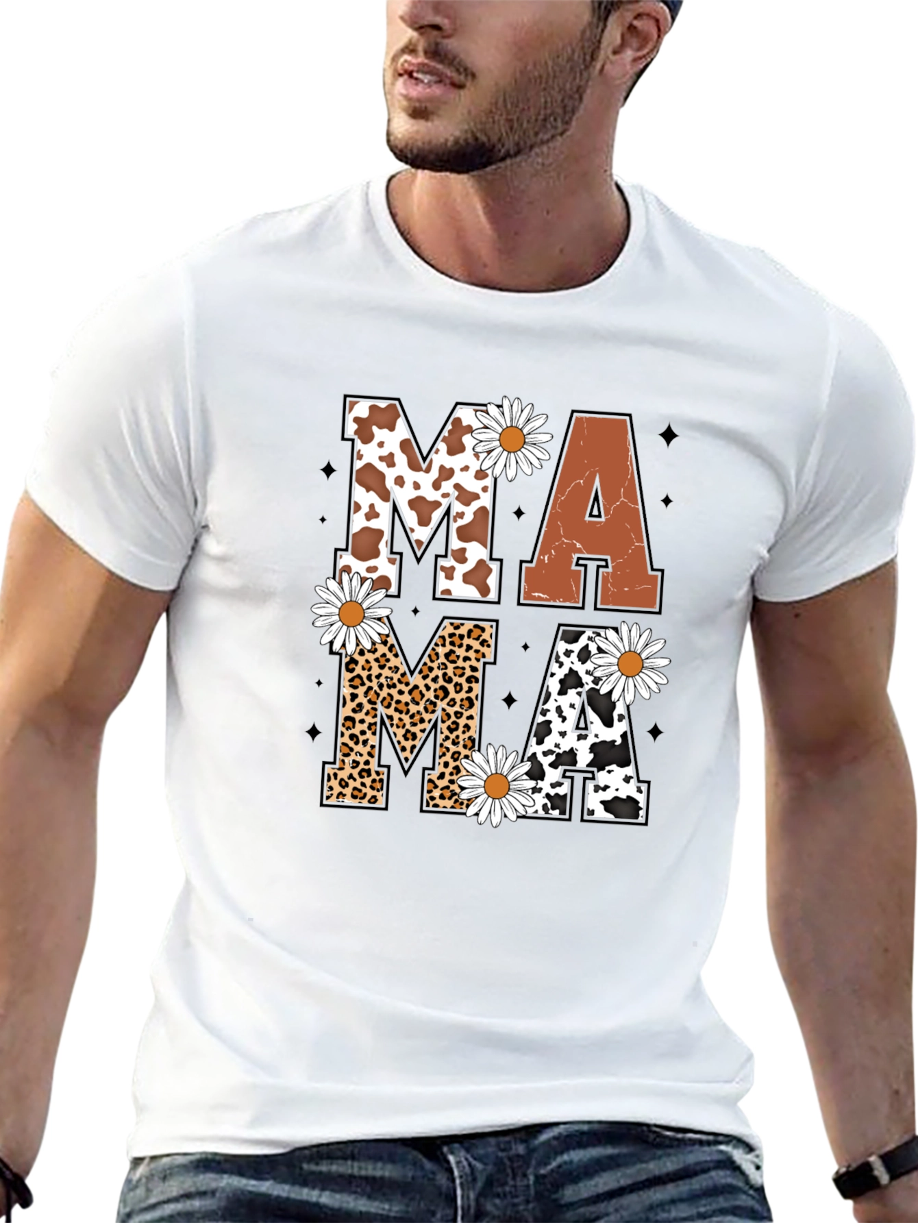 Mama Daisy Graphic Tee - Novelty Print