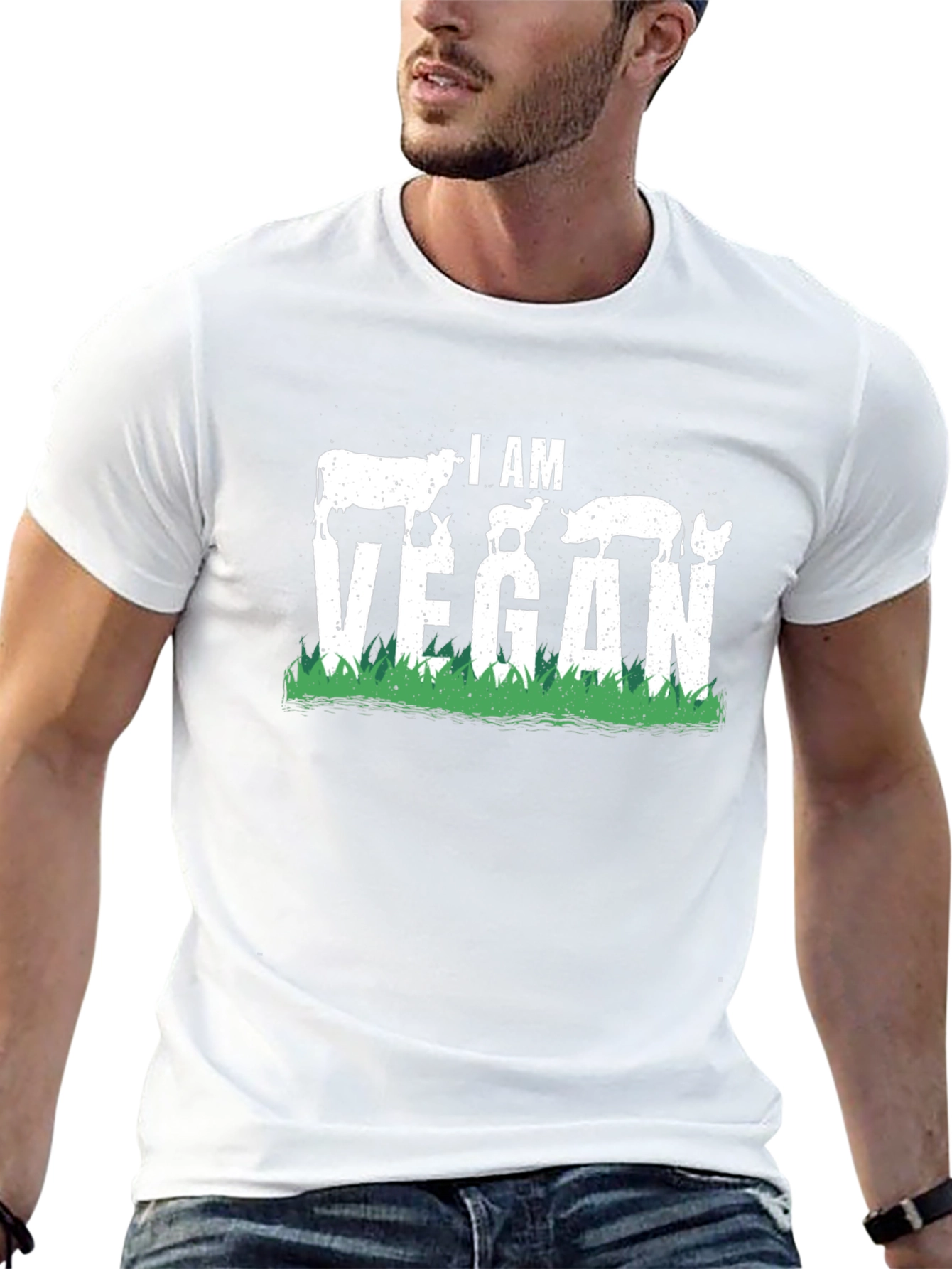 I Am Vegan Animal Silhouette T-Shirt