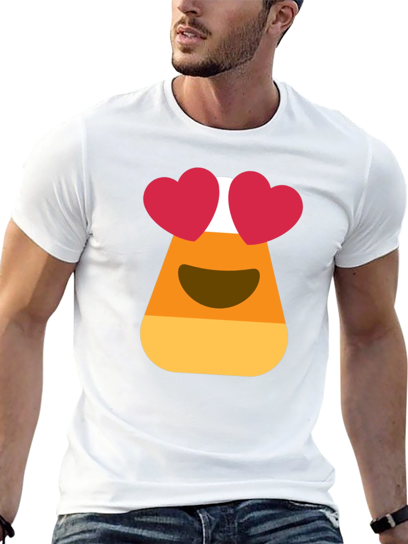 Candy Corn Heart Eyes Halloween T-Shirt
