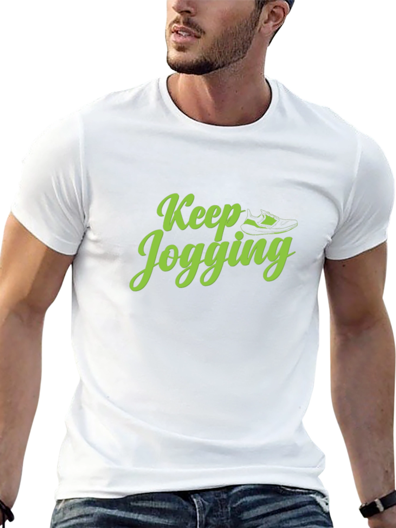 Keep Jogging Graphic Tee - Mens Black T-Shirt