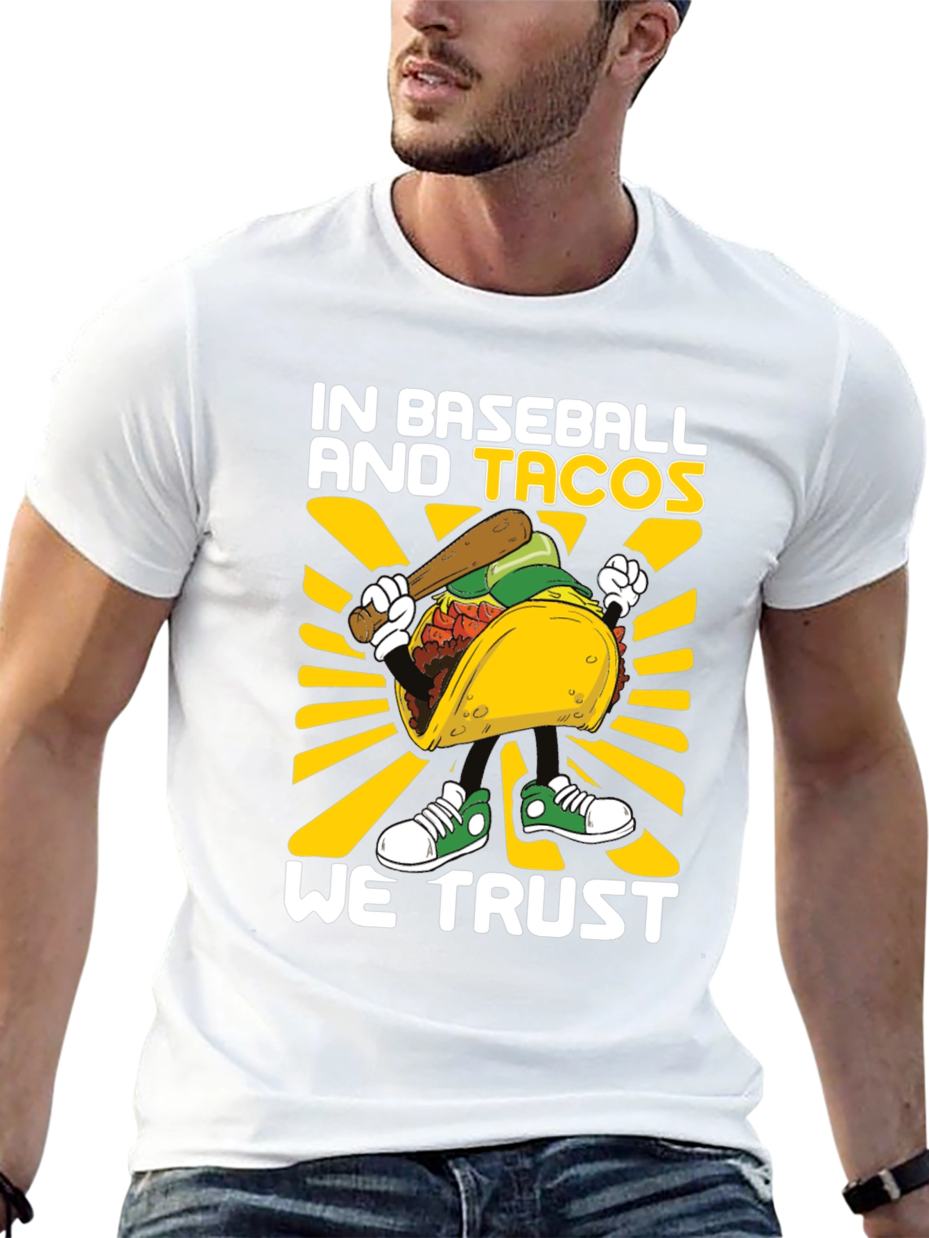 Baseball and Tacos Graphic Tee - We Trust Tacos!