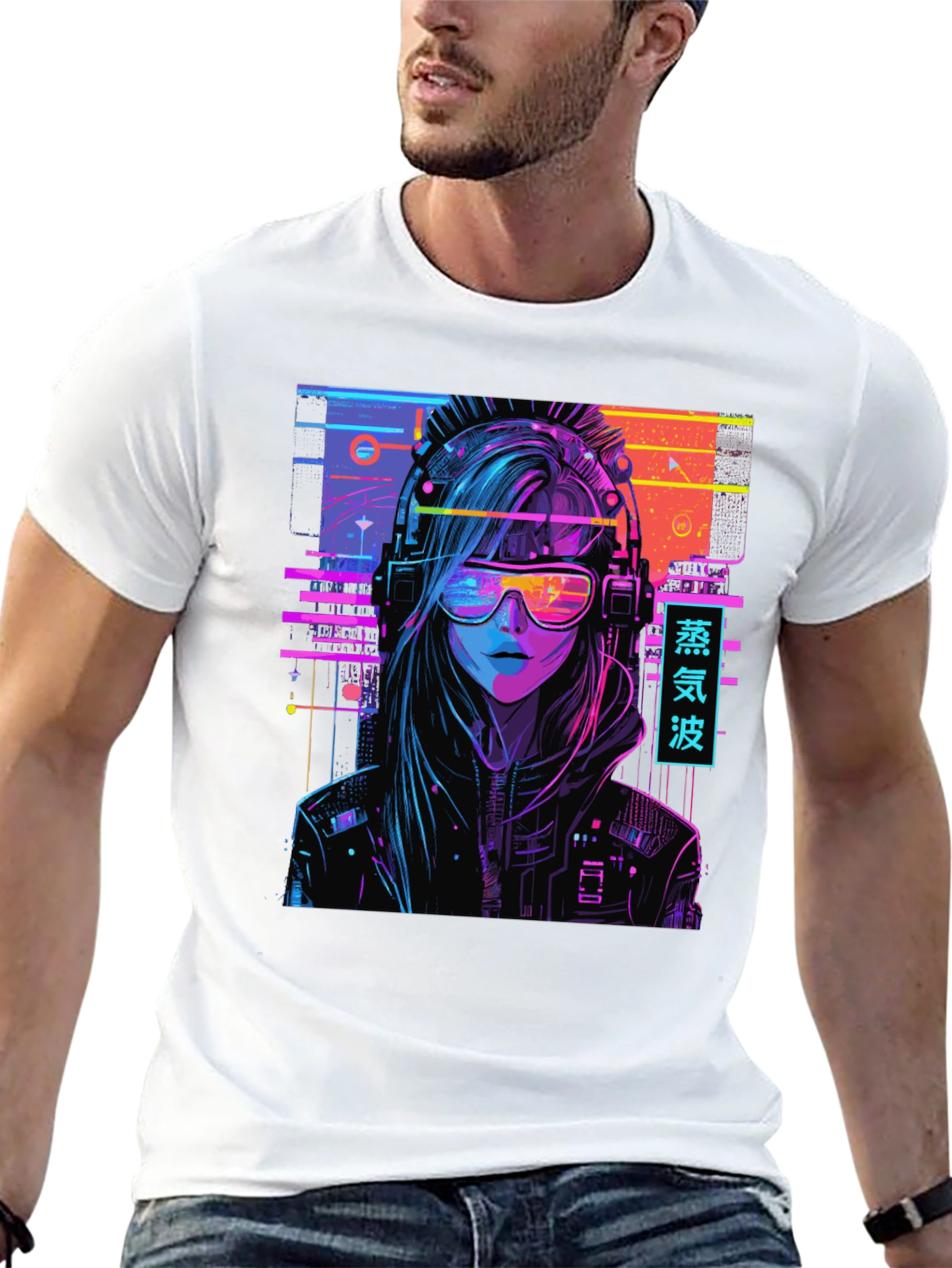 Cyberpunk Vaporwave Graphic T-Shirt