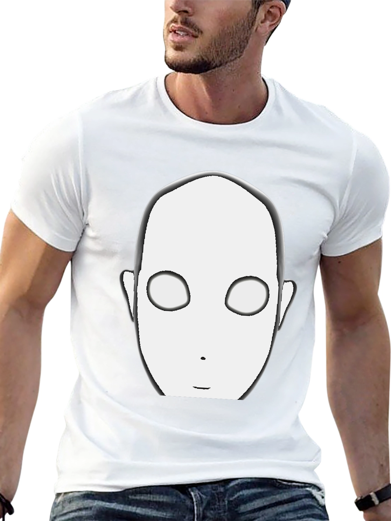 Mysterious Face Black T-Shirt