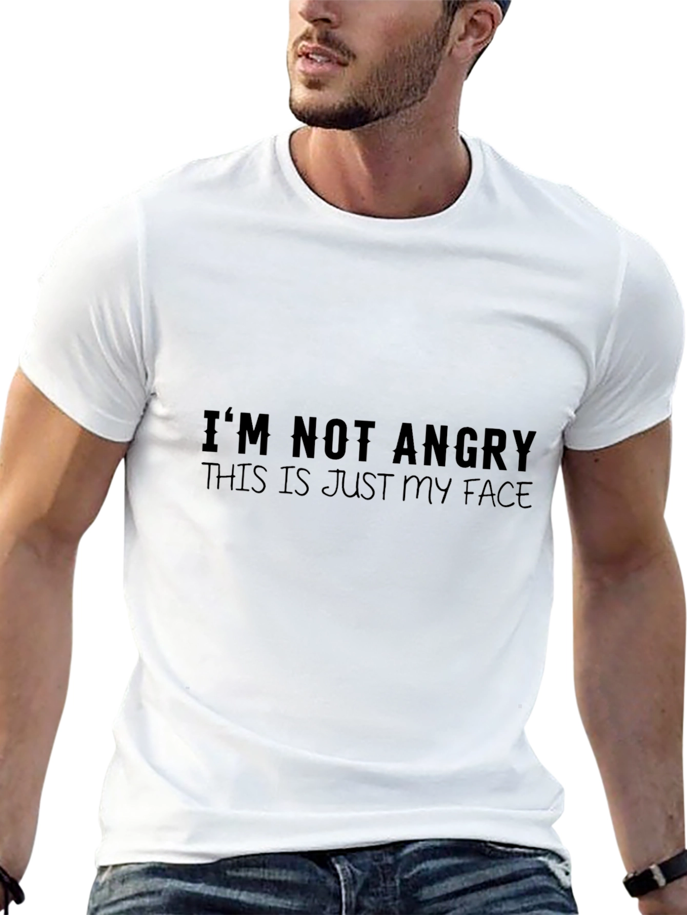 Funny Im Not Angry Graphic T-Shirt