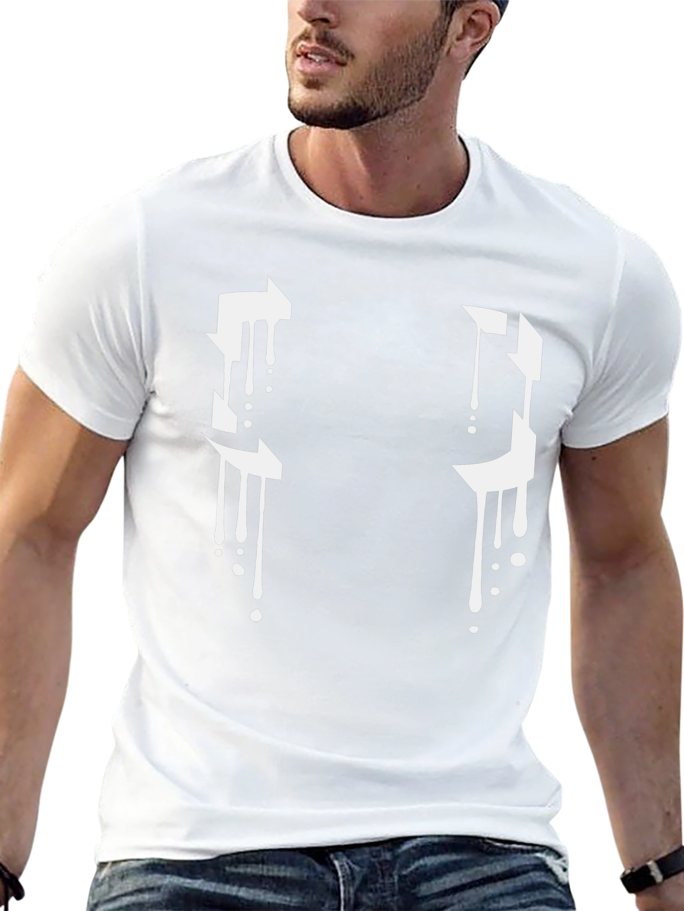 Abstract Drip Graphic T-Shirt - Modern Streetwear