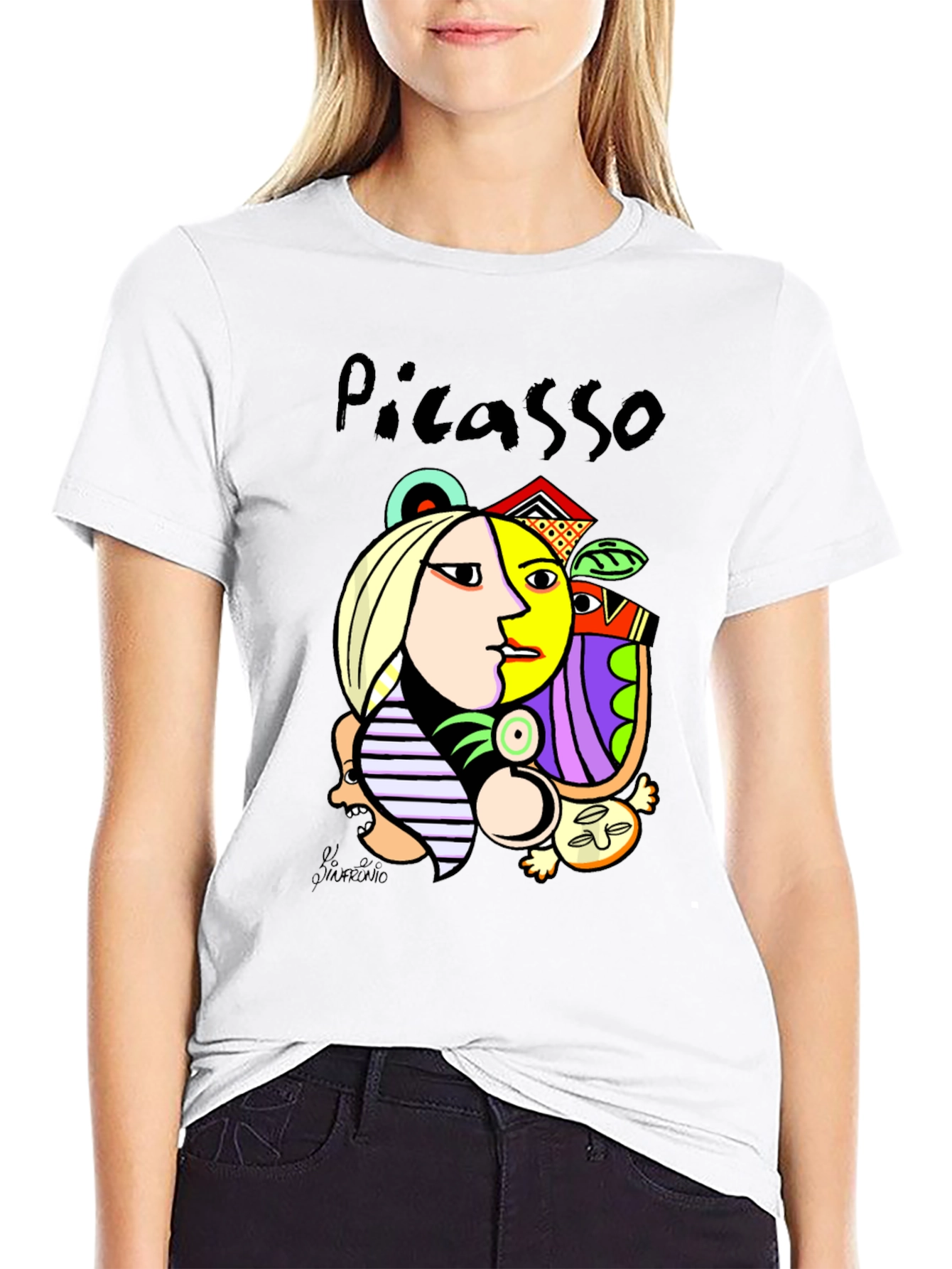Picasso Style Graphic Tee - Unique Art T-Shirt