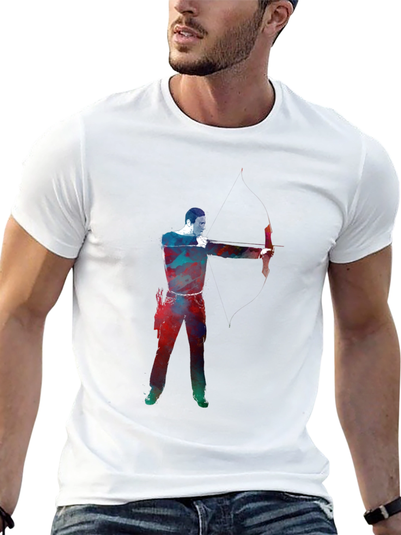 Archery Design Black T-Shirt
