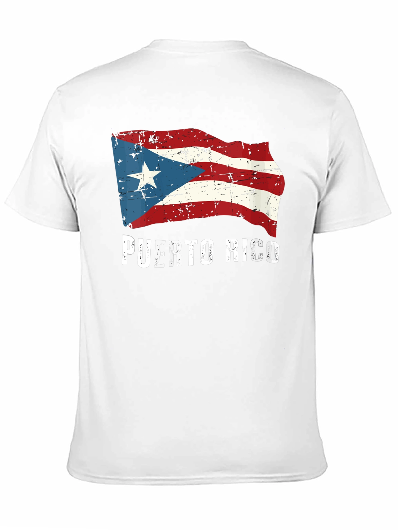 Puerto Rico Flag Graphic Black T-Shirt