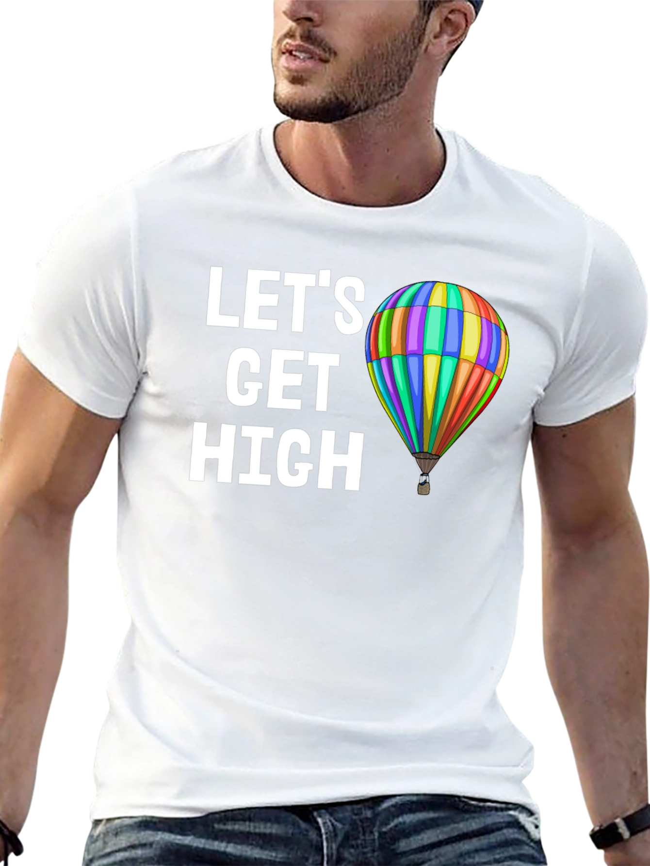 Lets Get High Hot Air Balloon Graphic Tee