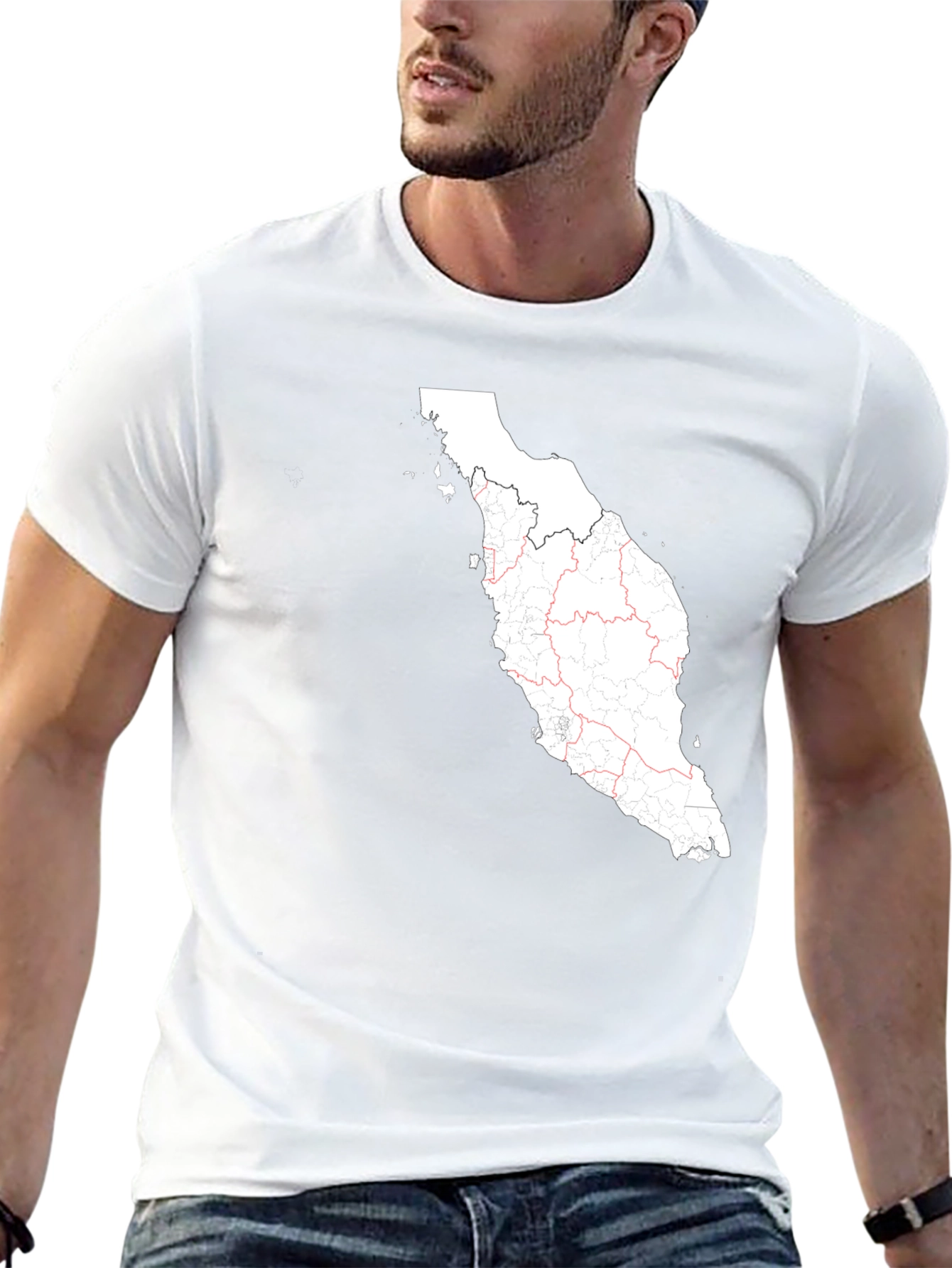 Malaysia Map T-Shirt - Black Graphic Tee