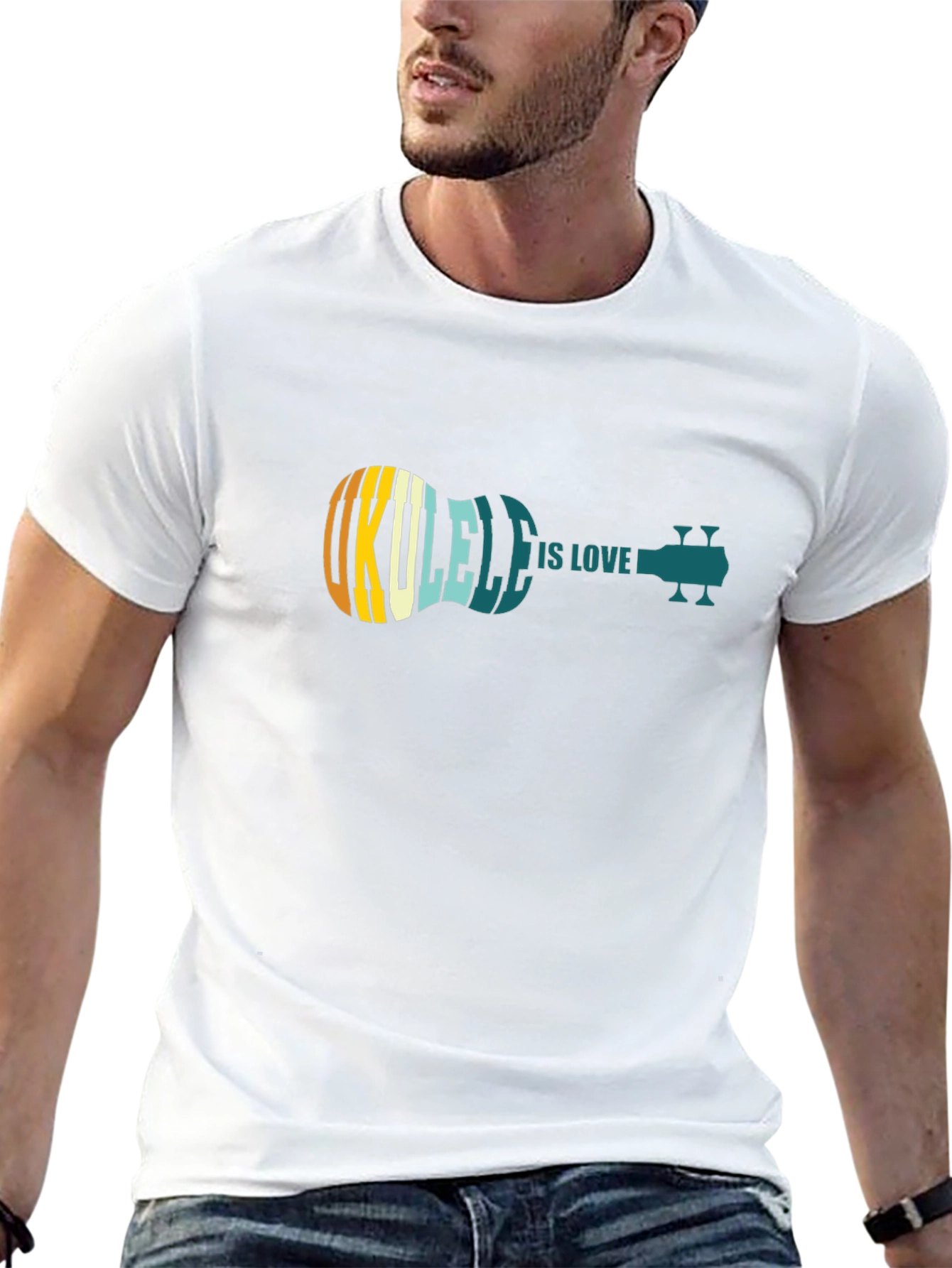 Ukulele Is Love Black T-Shirt