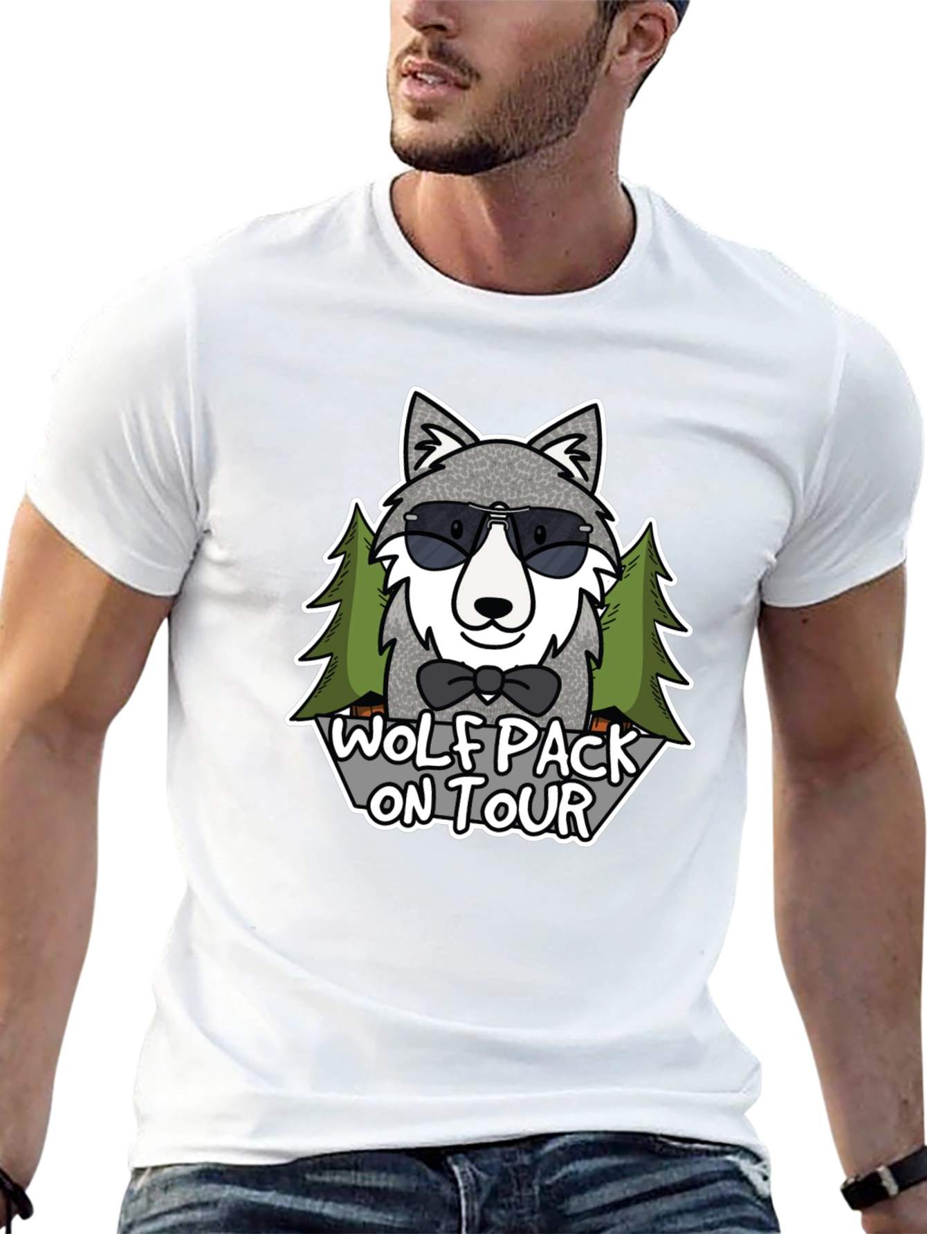 Wolf Pack On Tour T-Shirt - Cool Graphic Tee