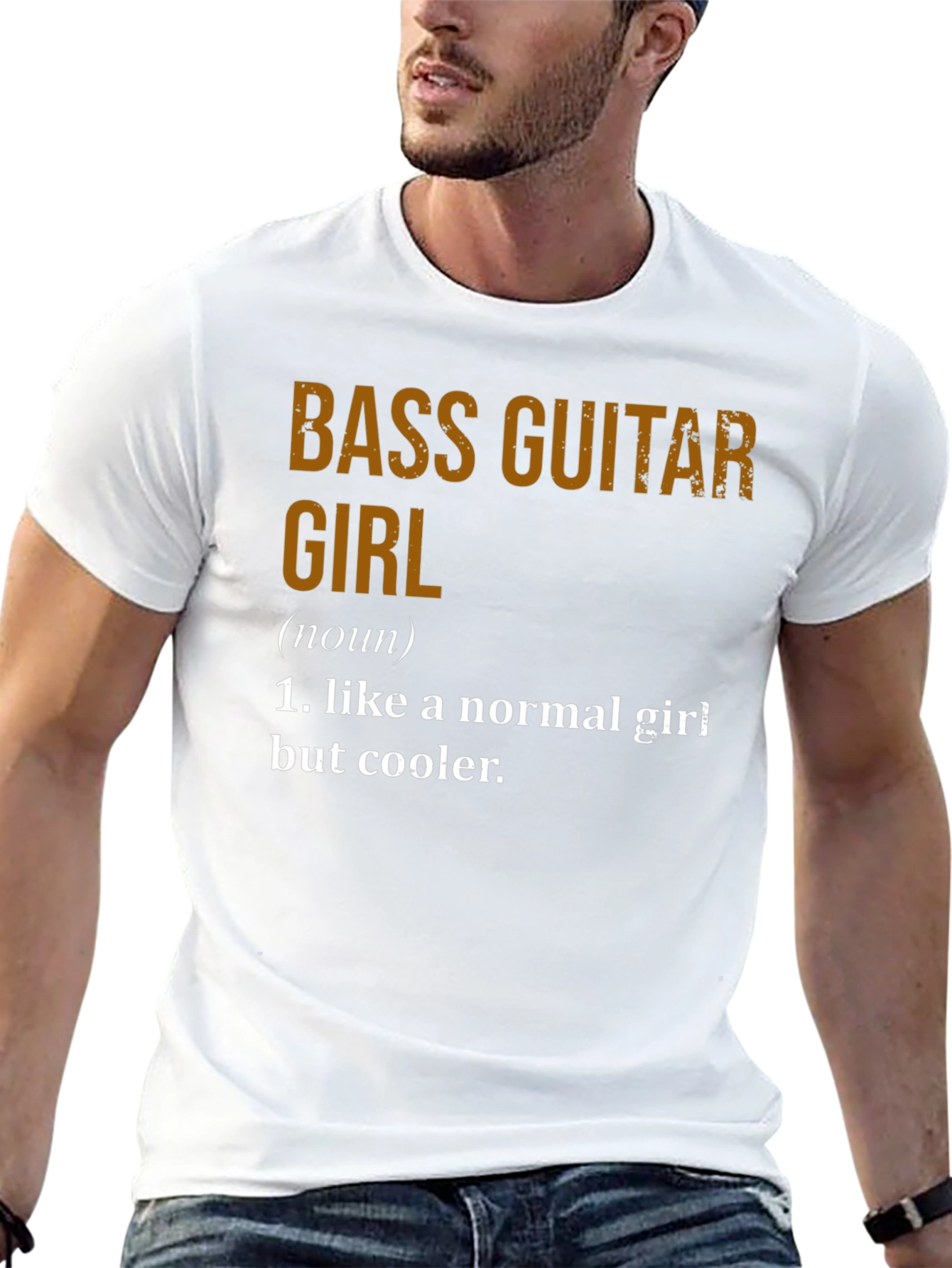 Bass Guitar Girl Definition Tee