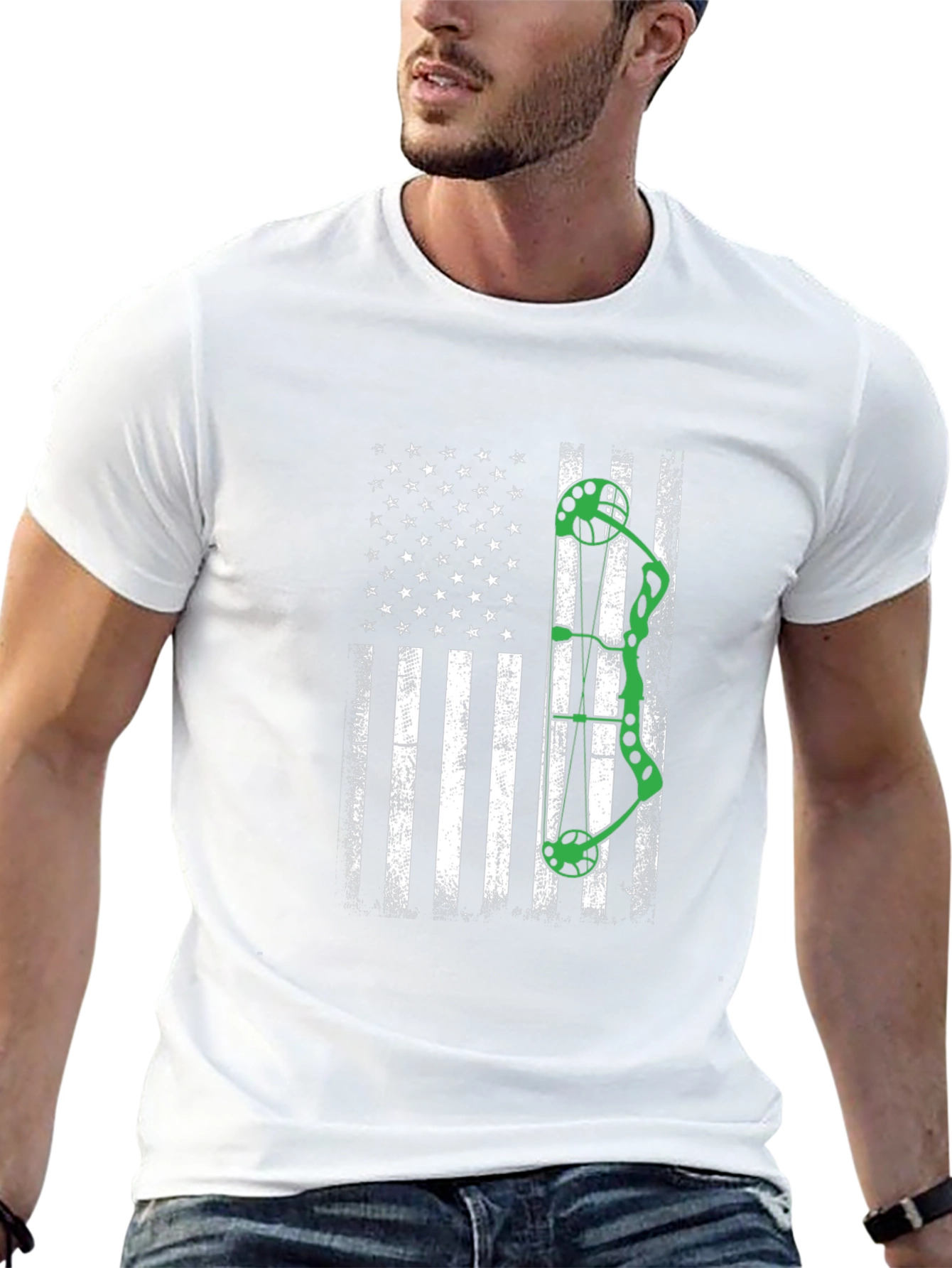 American Flag Bow Hunting T-Shirt