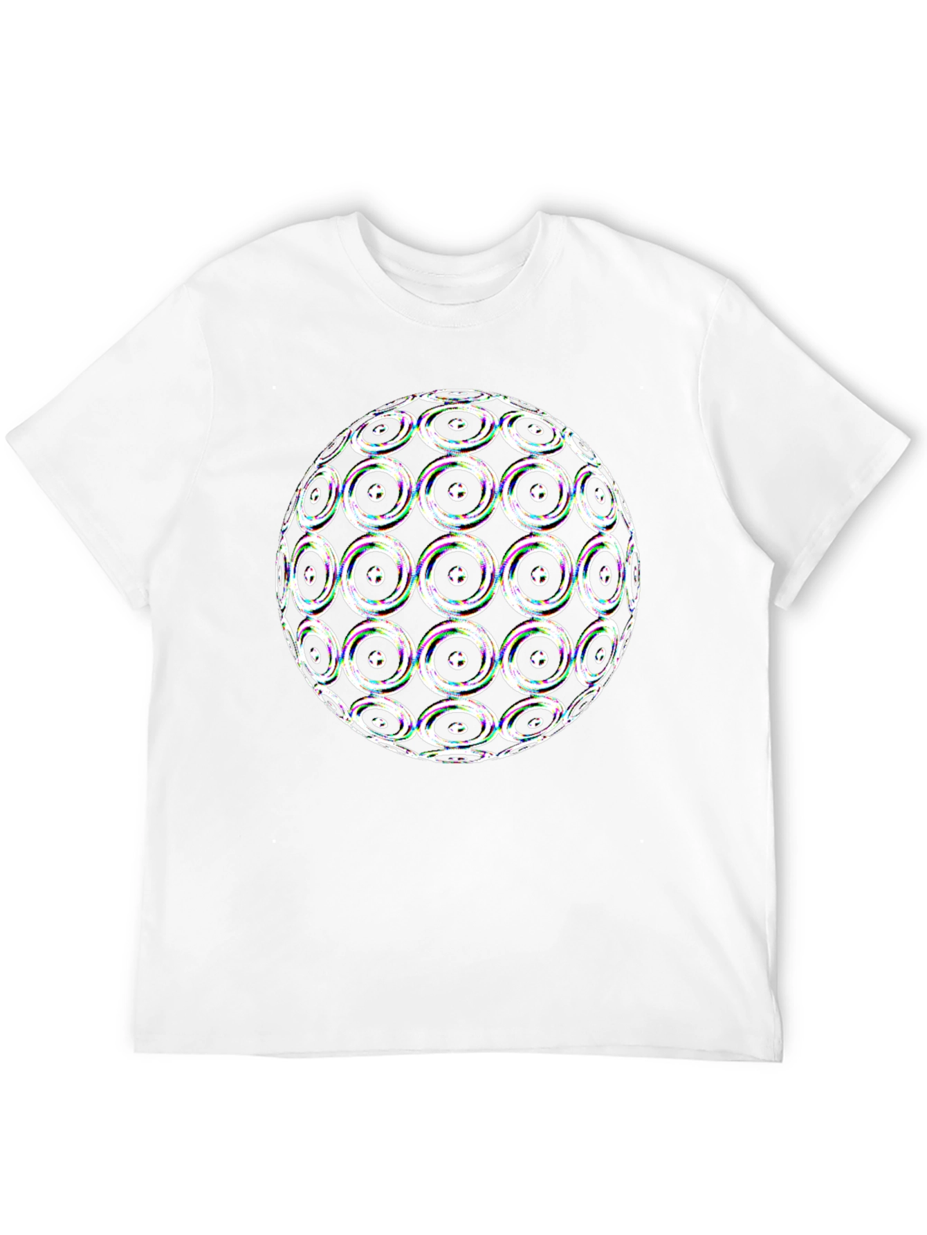 Optical Illusion Sphere Graphic Tee - Black