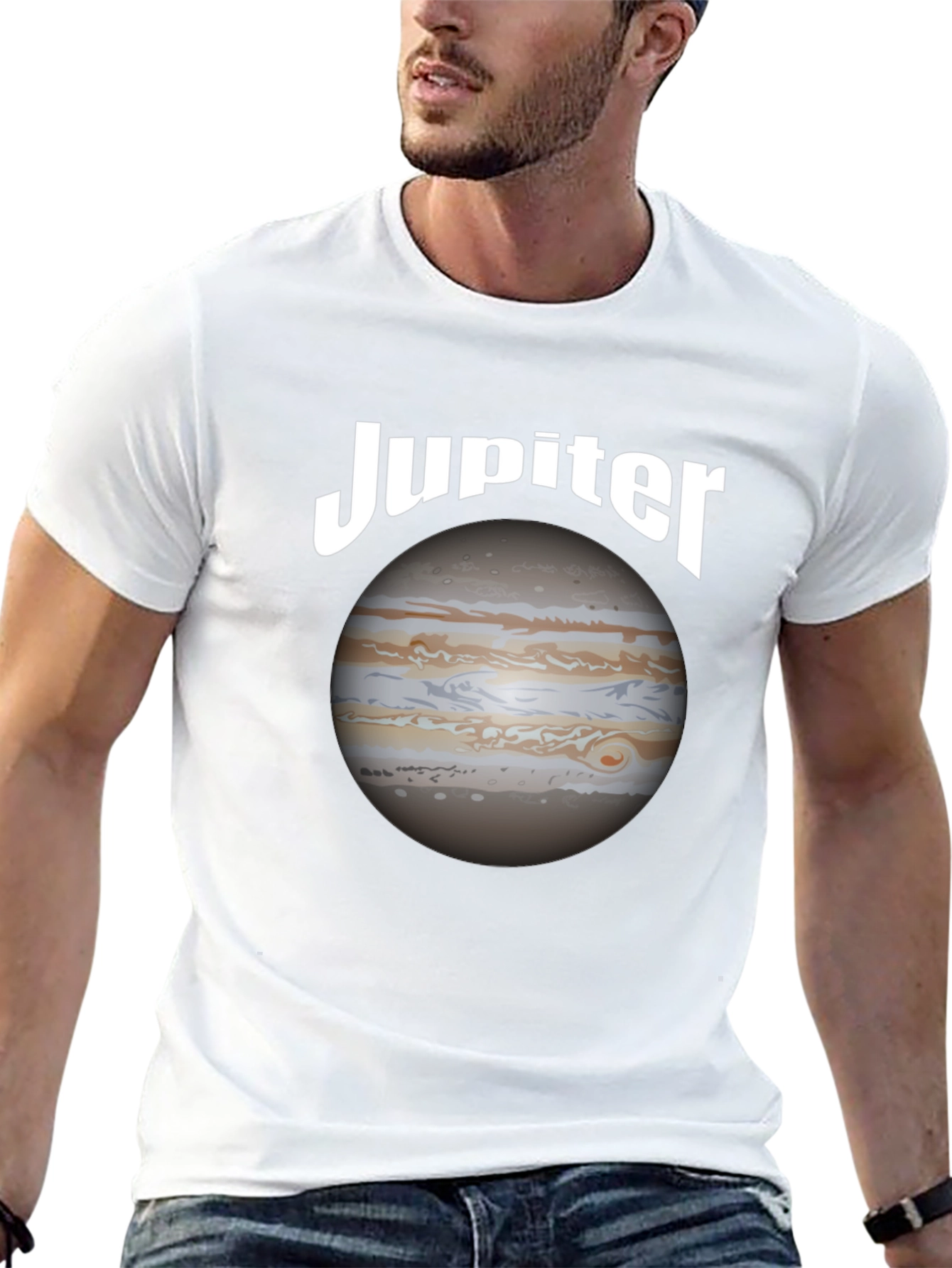 Jupiter Planet Graphic Black T-Shirt