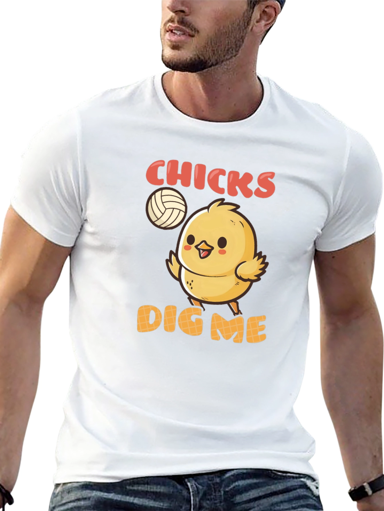 Chicks Dig Me T-Shirt - Volleyball Chick Graphic Tee