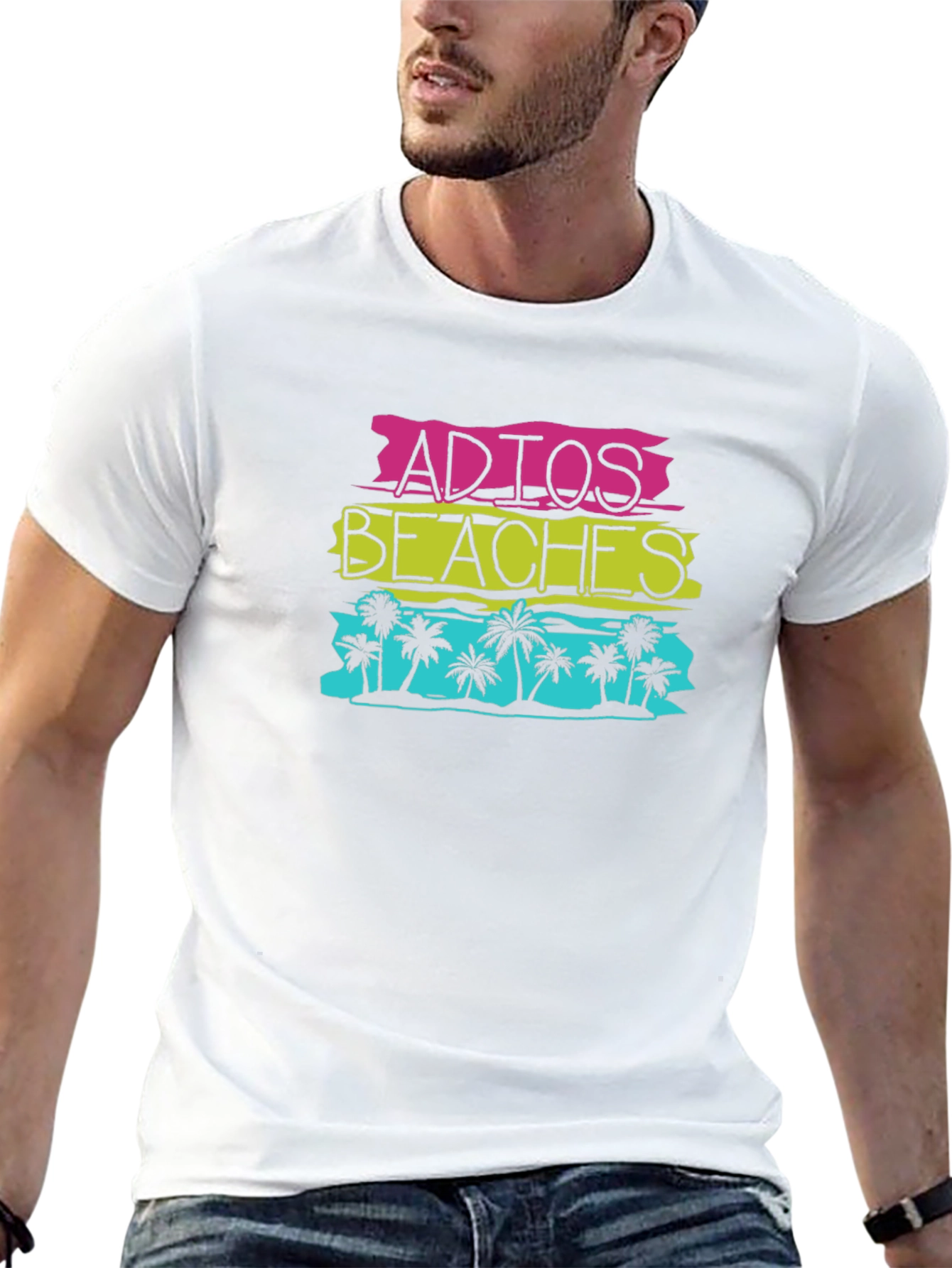 Adios Beaches Graphic Tee - Tropical Summer Shirt