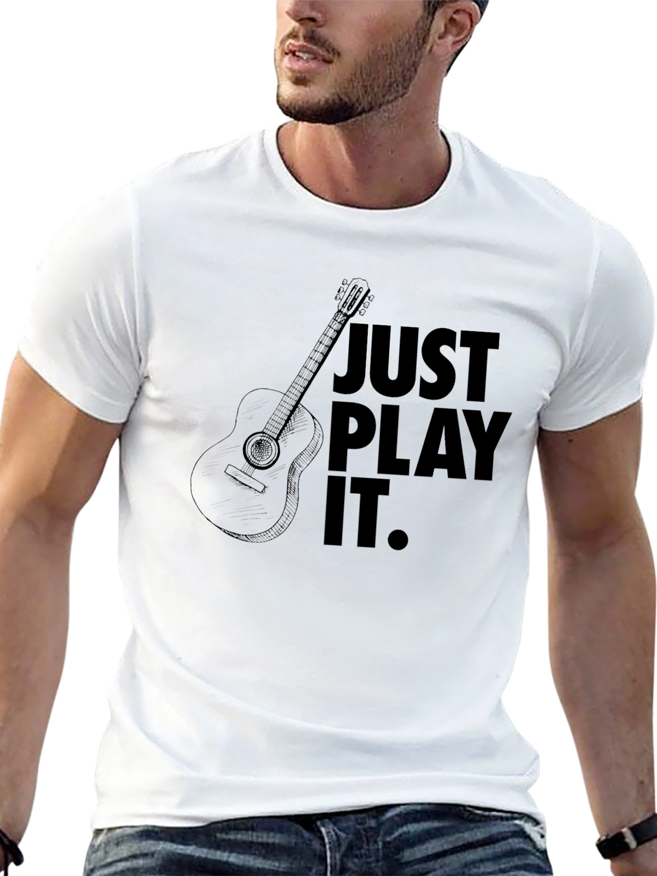 Just Play It Guitar T-Shirt - Black