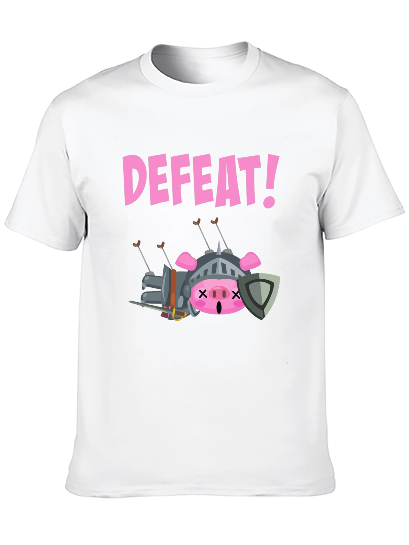 Defeated Pig Knight T-Shirt - Black