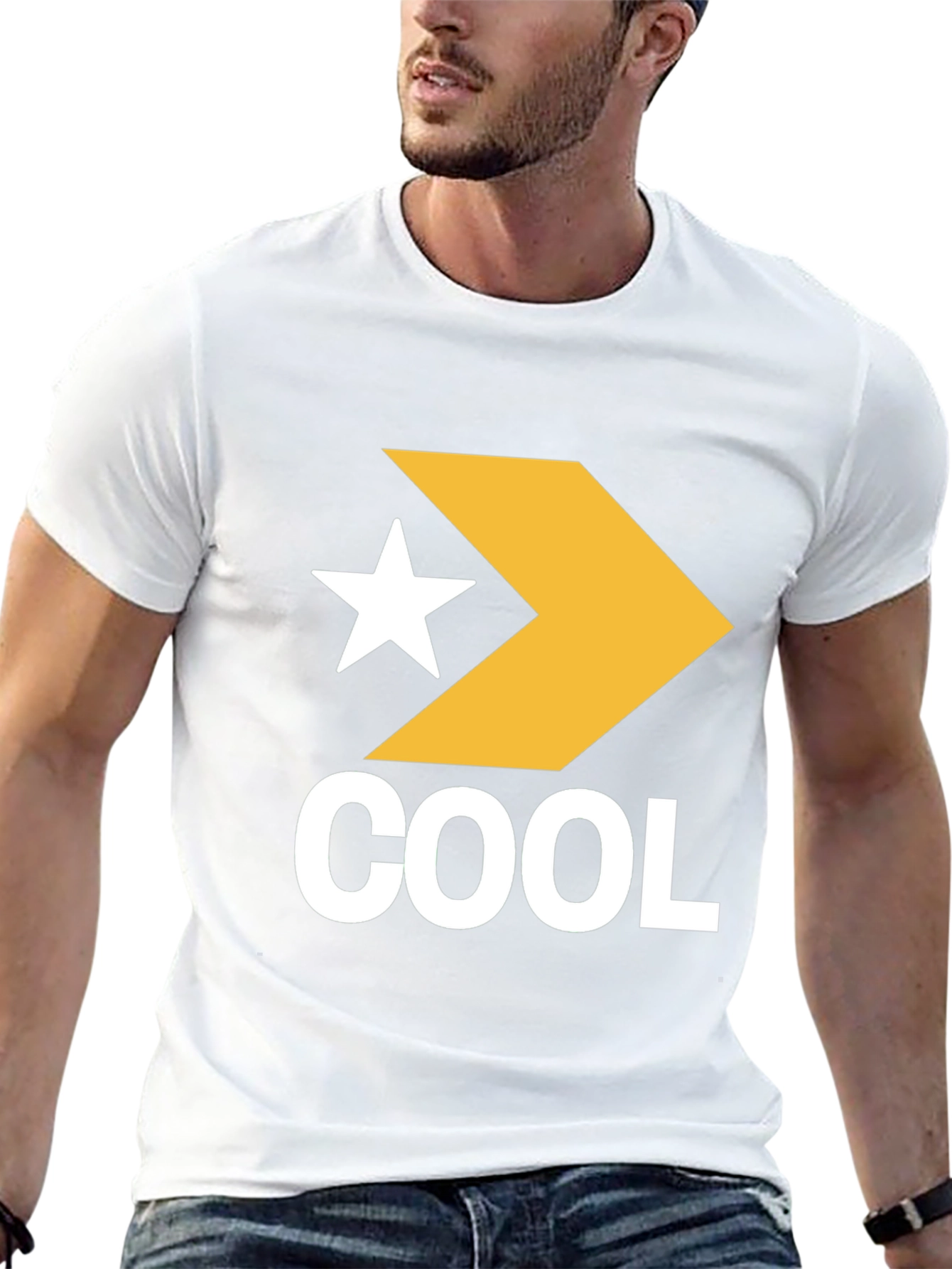 Cool Graphic Tee - Star Chevron Logo - Black