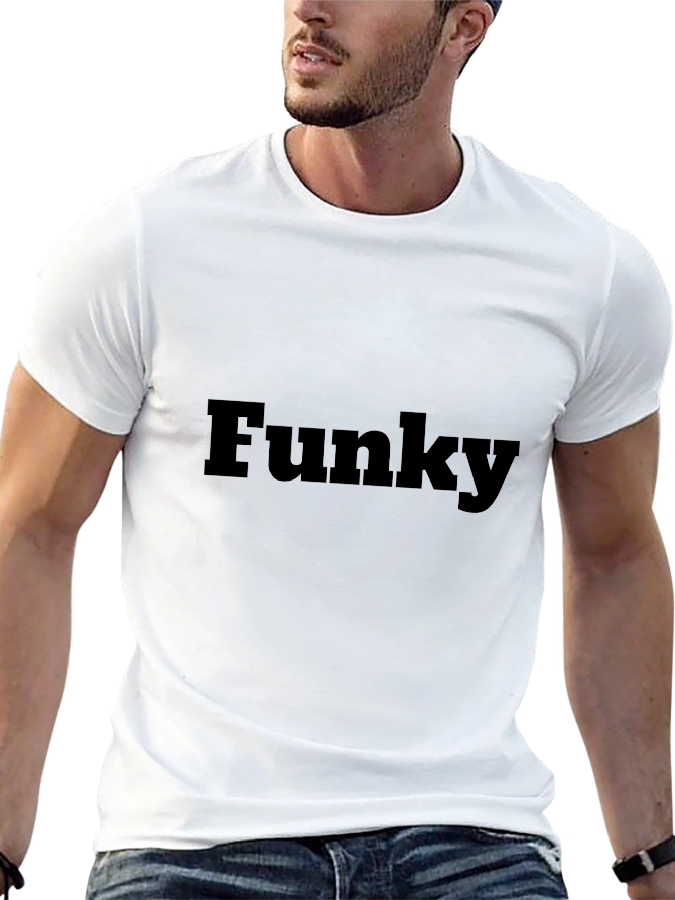 Funky Graphic Print Black T-Shirt