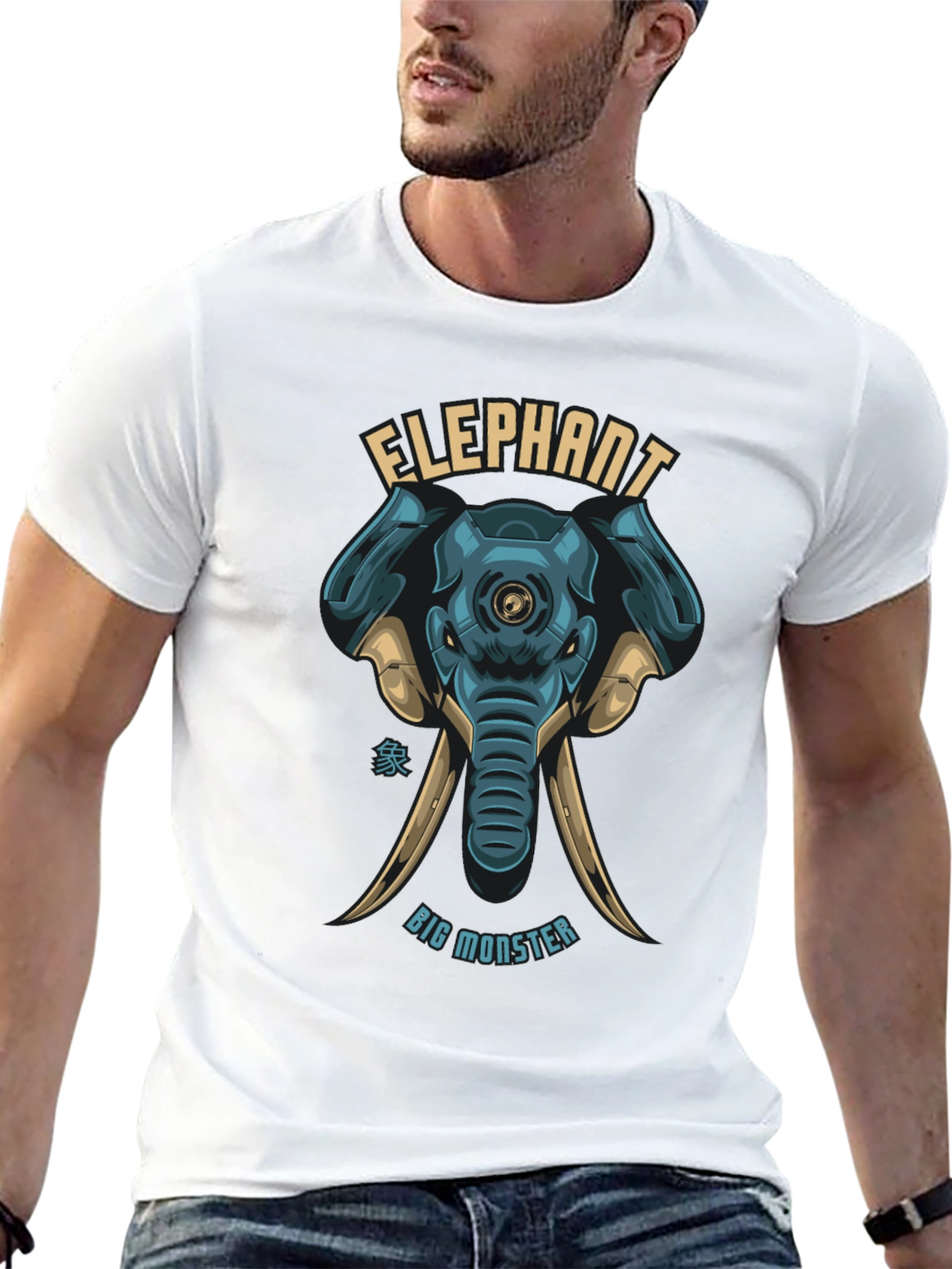 Elephant Big Monster Black T-Shirt