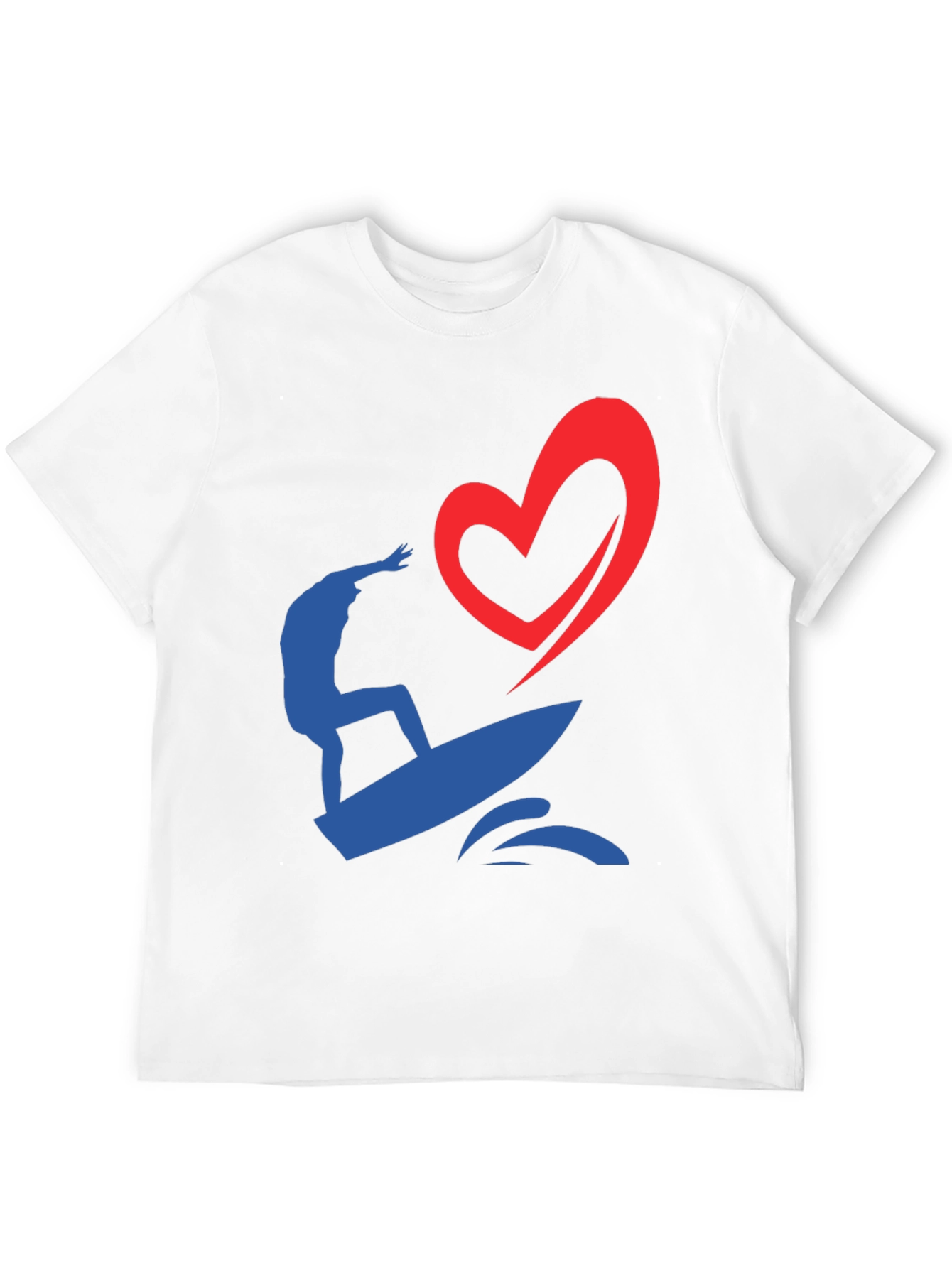 Surfer Love Graphic Tee - Black Cotton Casual Shirt