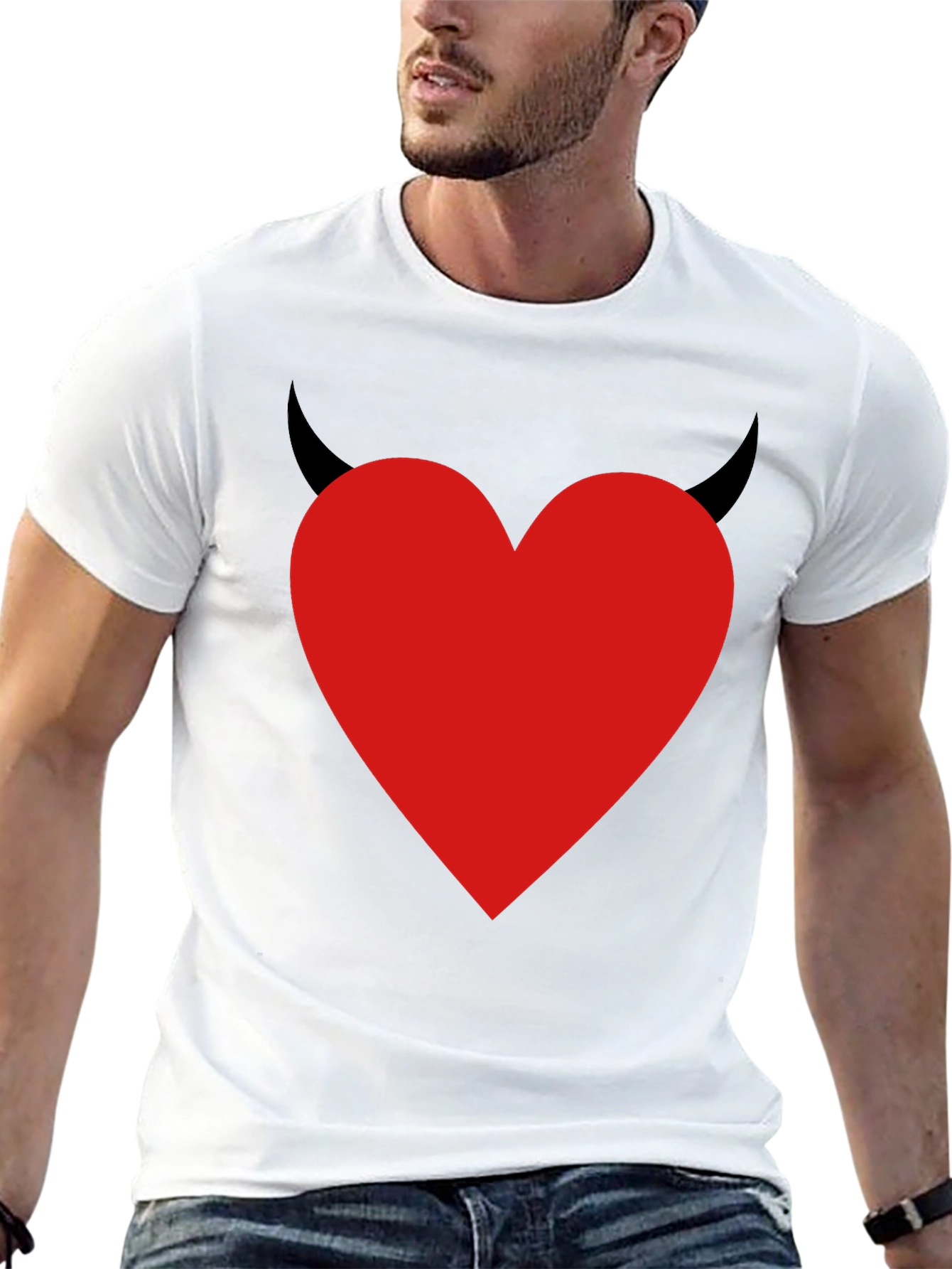 Devil Heart Graphic T-Shirt - Mens Black Tee
