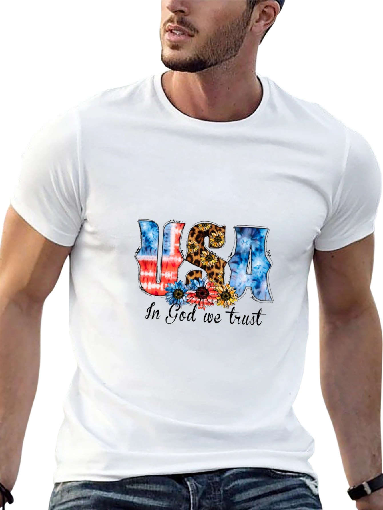 USA Patriotic Graphic T-Shirt