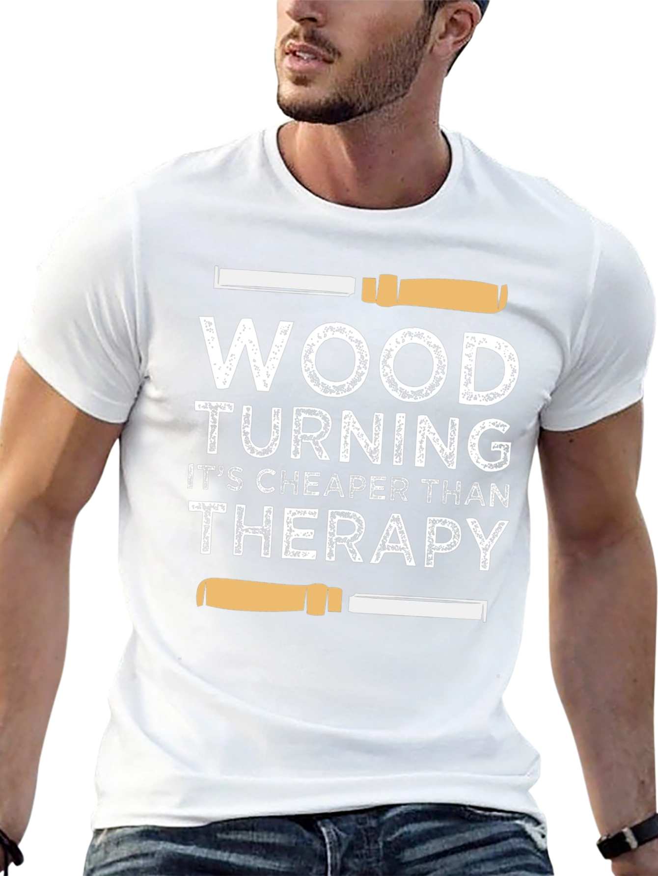 Wood Turning Cheaper Than Therapy Graphic T-Shirt