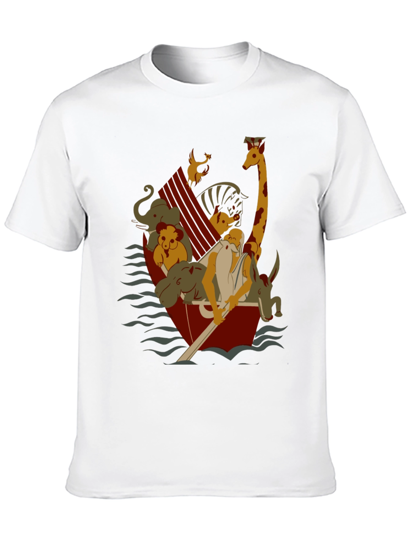 Noahs Ark Graphic T-Shirt - Black Cotton Blend