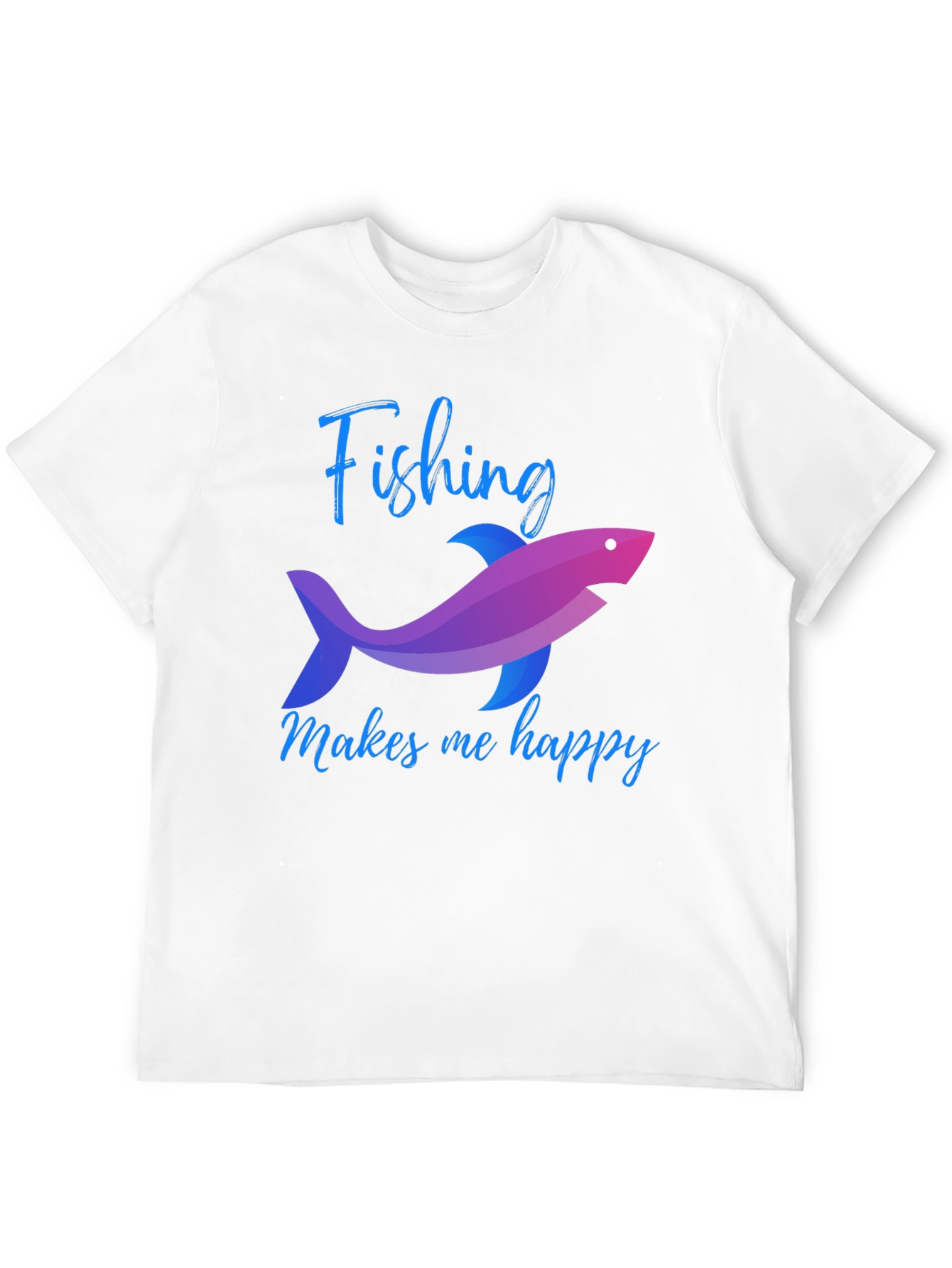 Fishing Makes Me Happy Graphic Tee