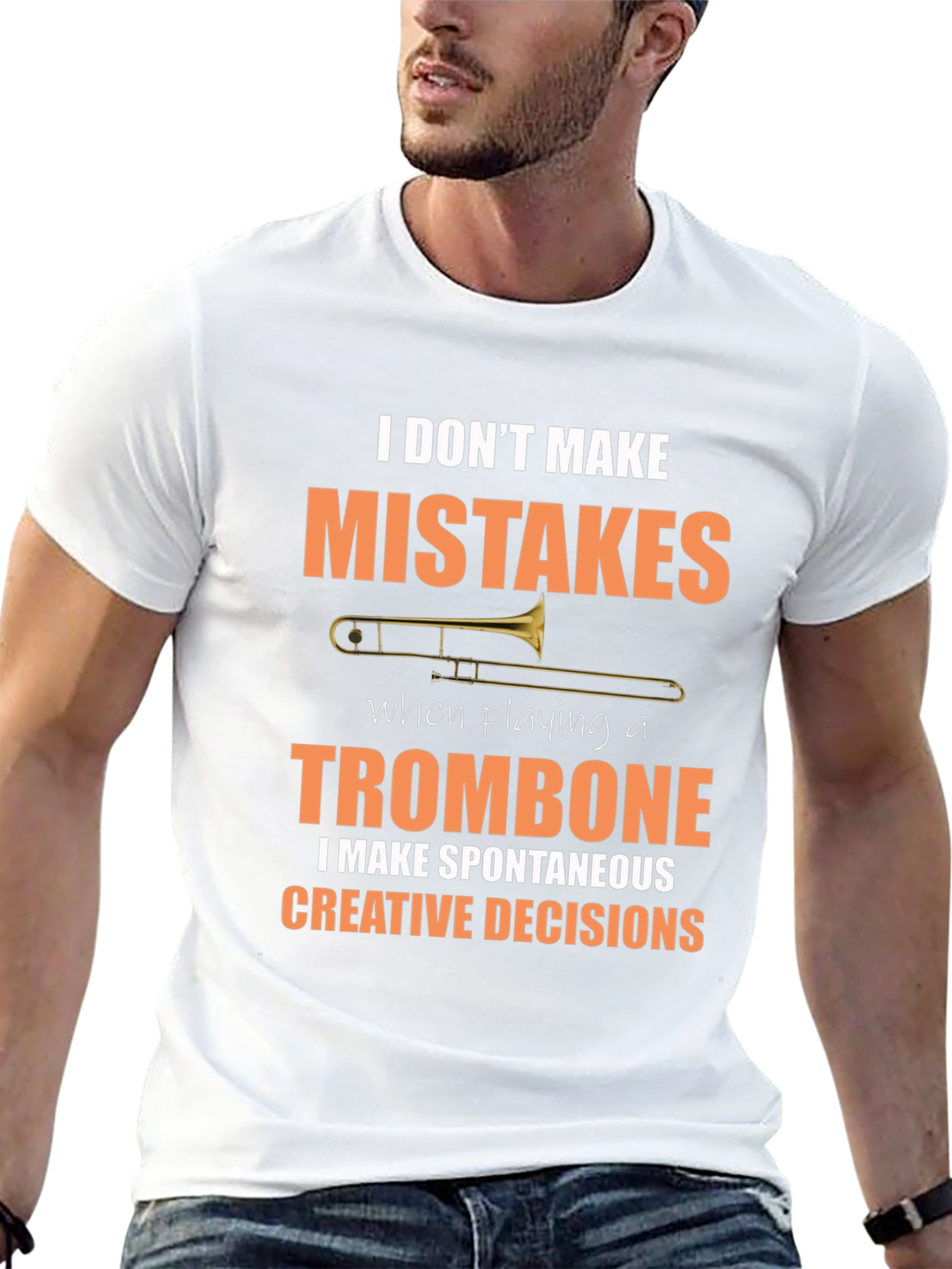 Funny Trombone Player T-Shirt - Creative Decisions