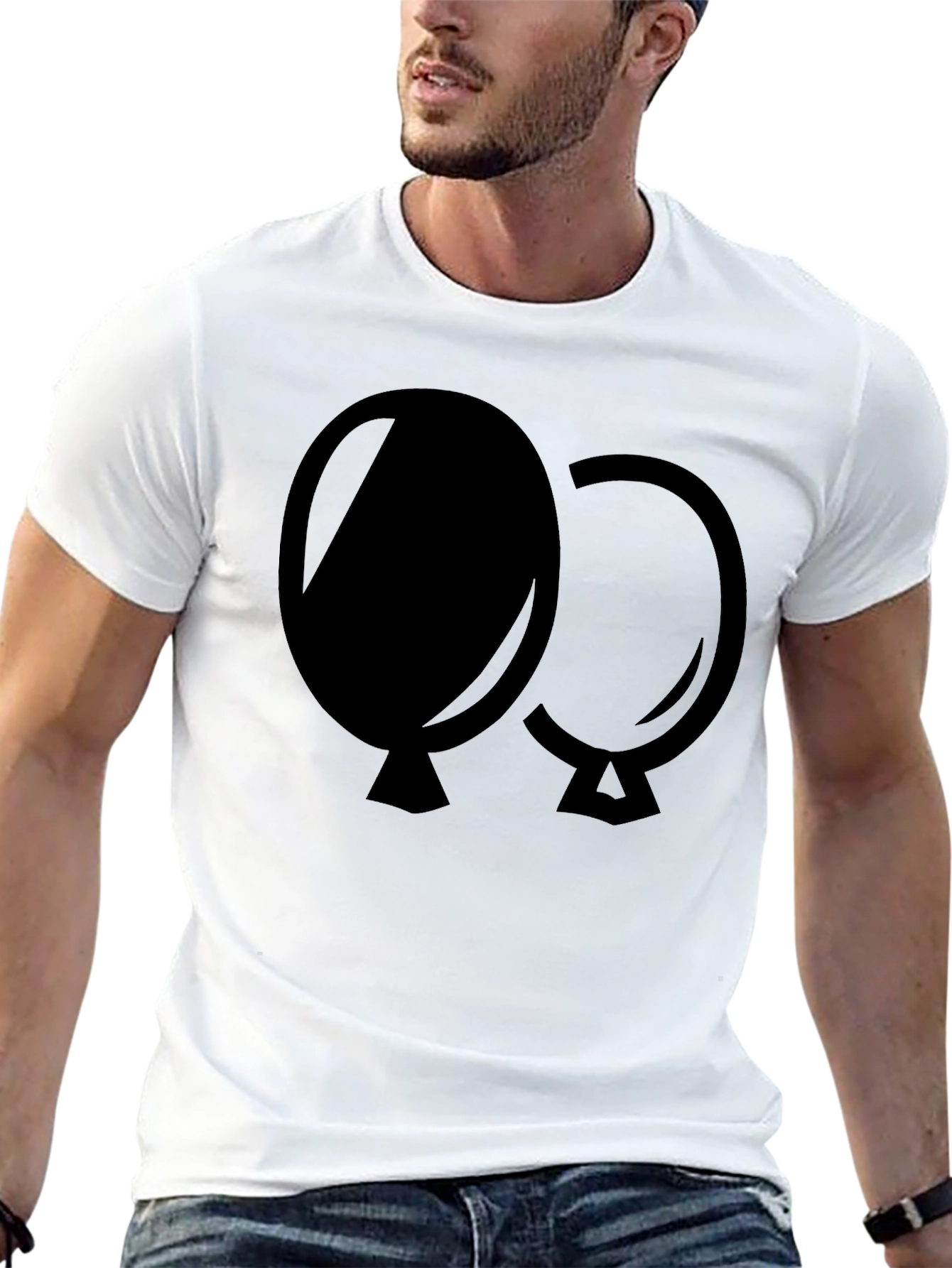 Balloon Graphic Black T-Shirt