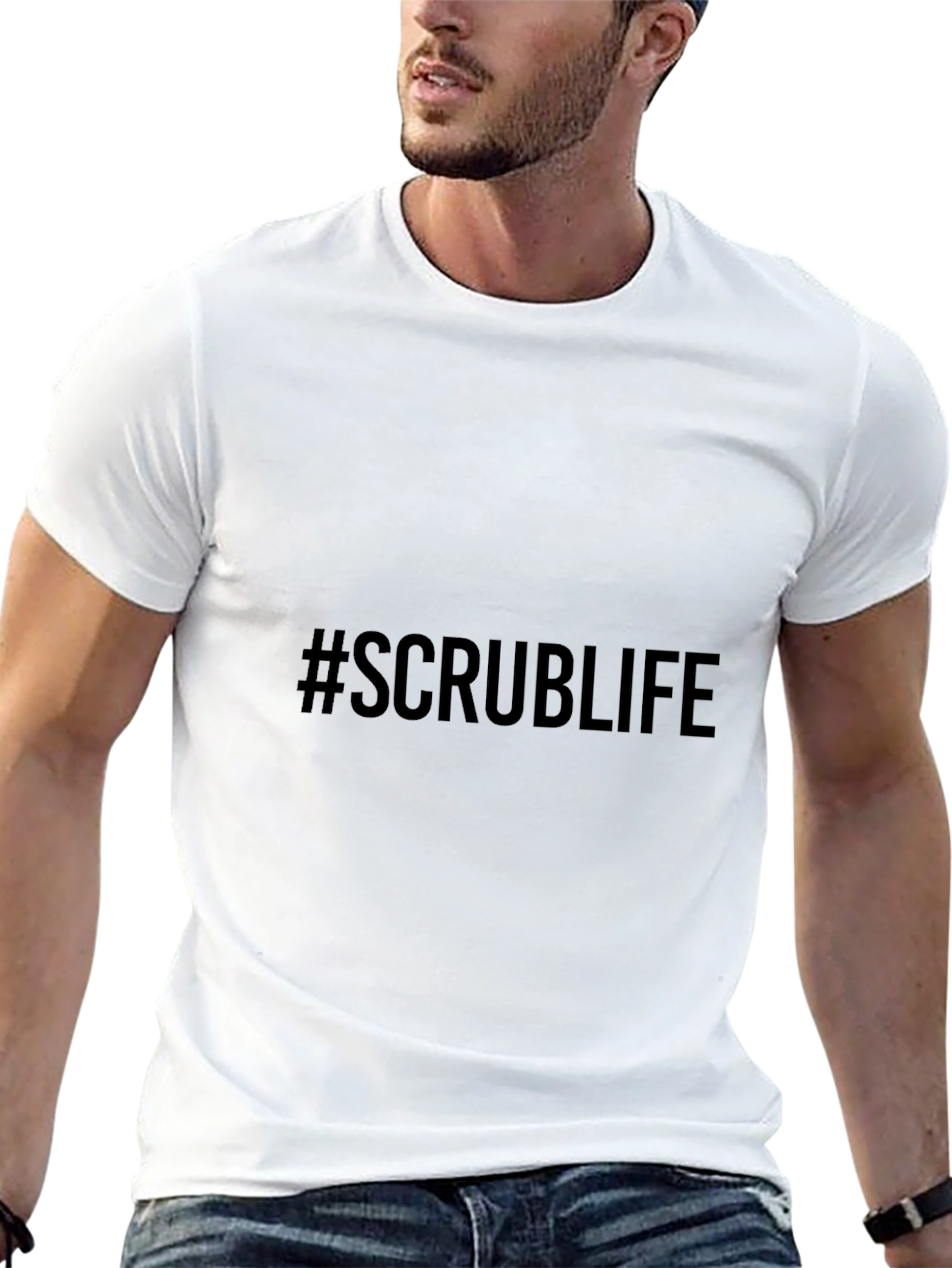 #ScrubLife Black T-Shirt - Comfortable & Stylish