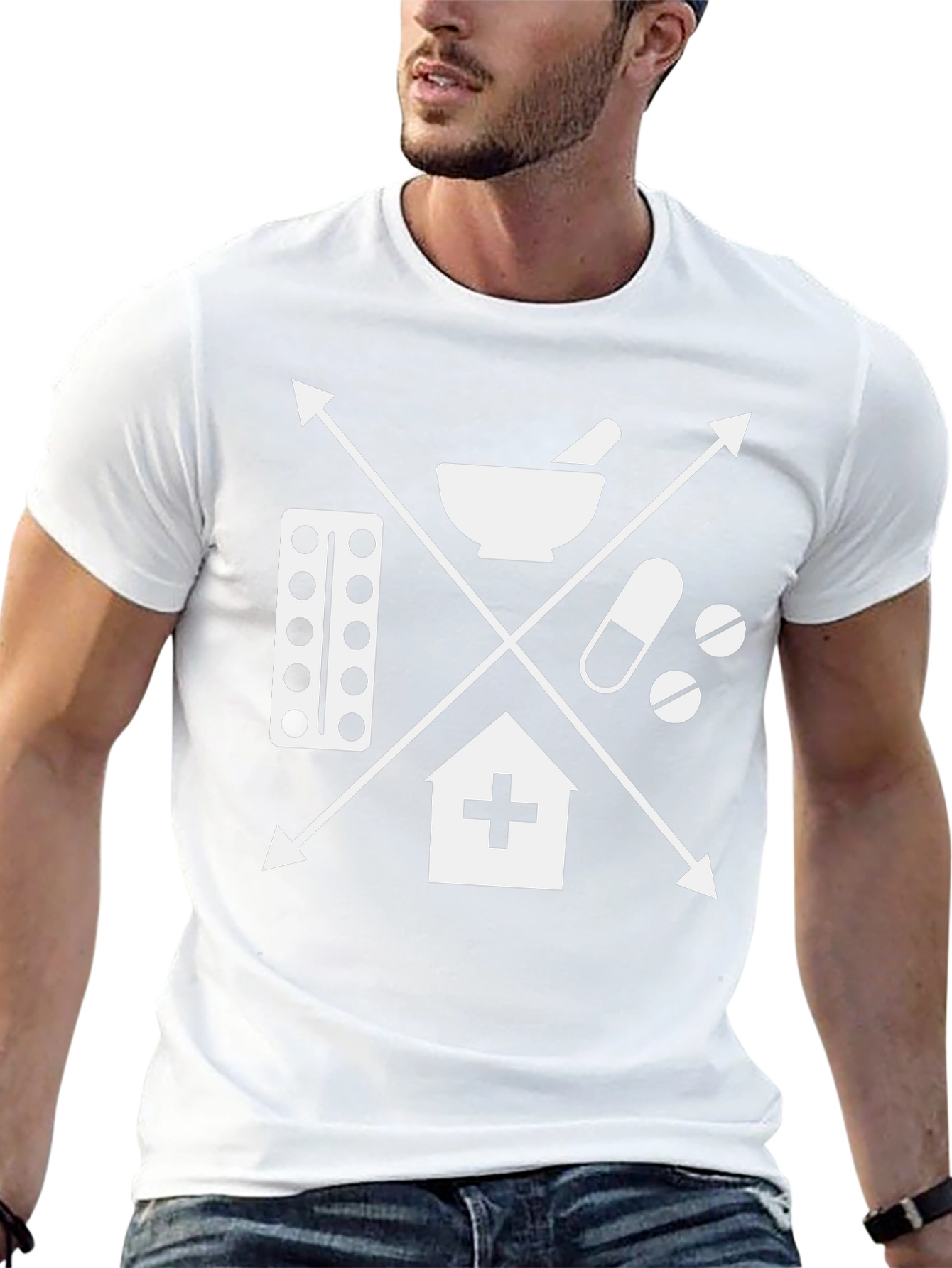 Pharmacy Symbol Graphic Tee - Black