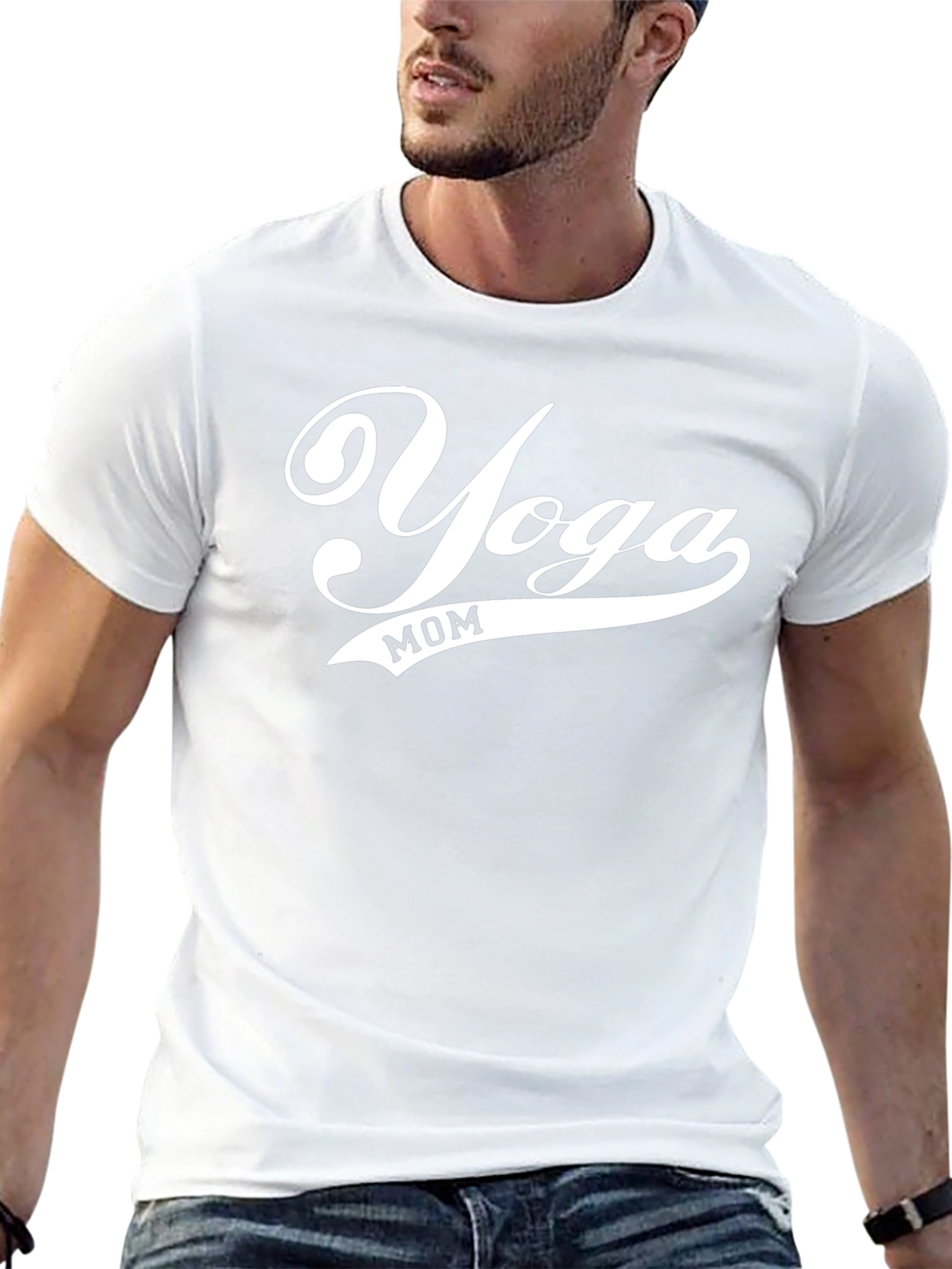 Yoga Mom Graphic Tee - Black Cotton T-Shirt