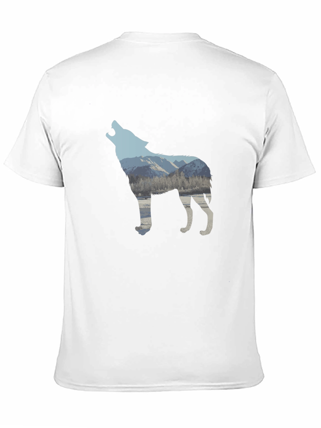 Wolf Silhouette Graphic Tee - Unisex Black T-Shirt
