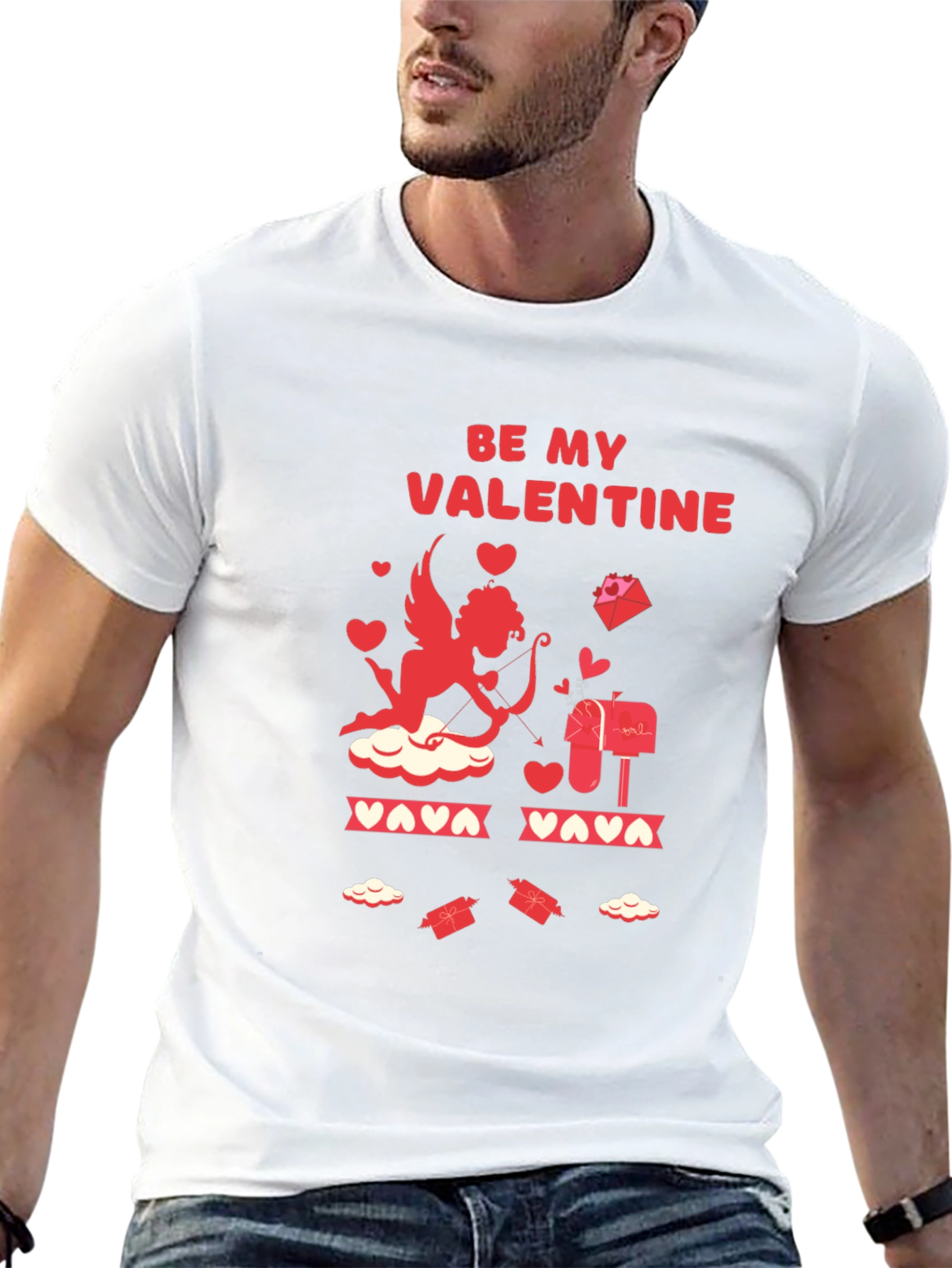 Be My Valentine Cupid Graphic T-Shirt