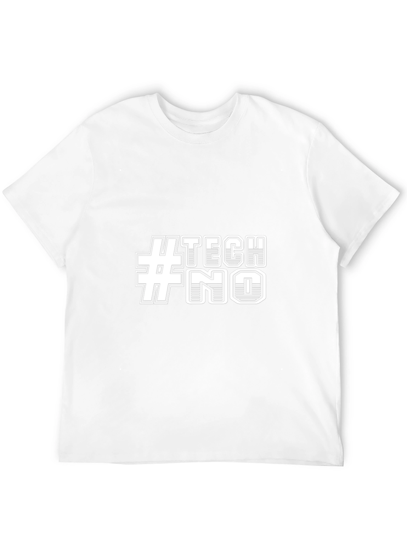 #TECHNO Graphic Print T-Shirt - Casual Style