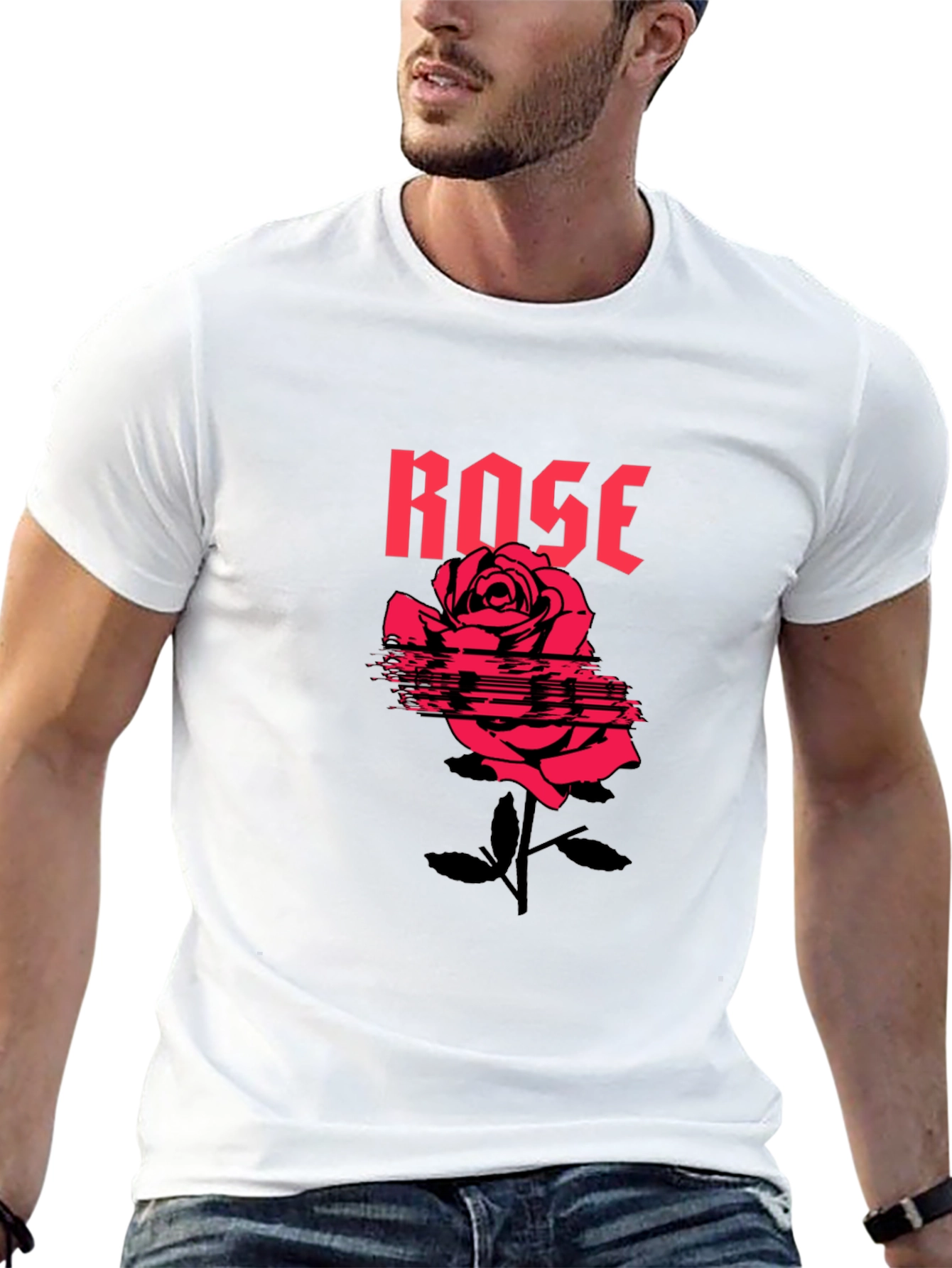 Rose Graphic T-Shirt - Black