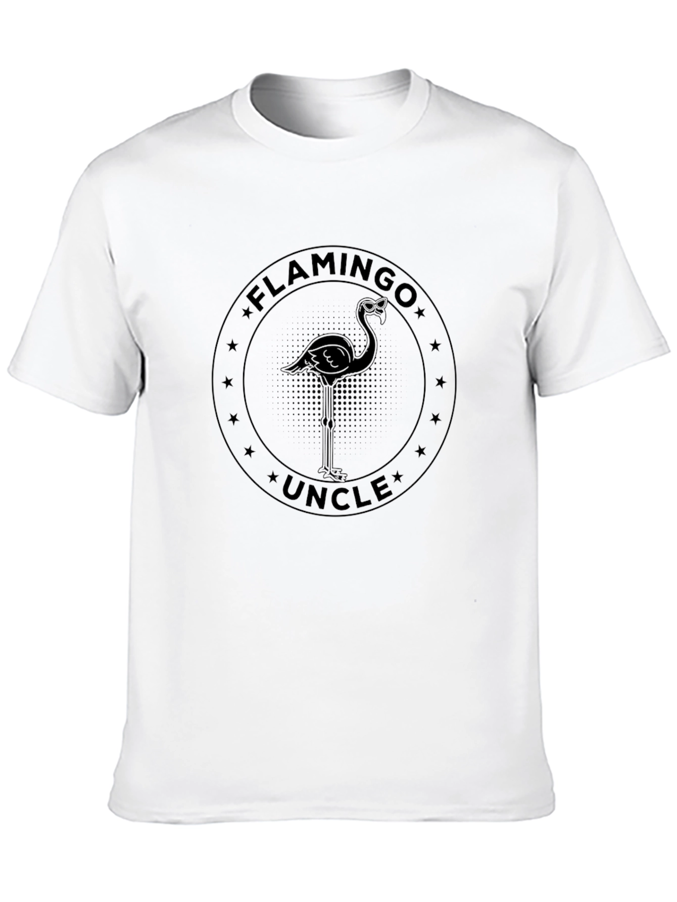 Flamingo Uncle Graphic Tee - Unique & Stylish