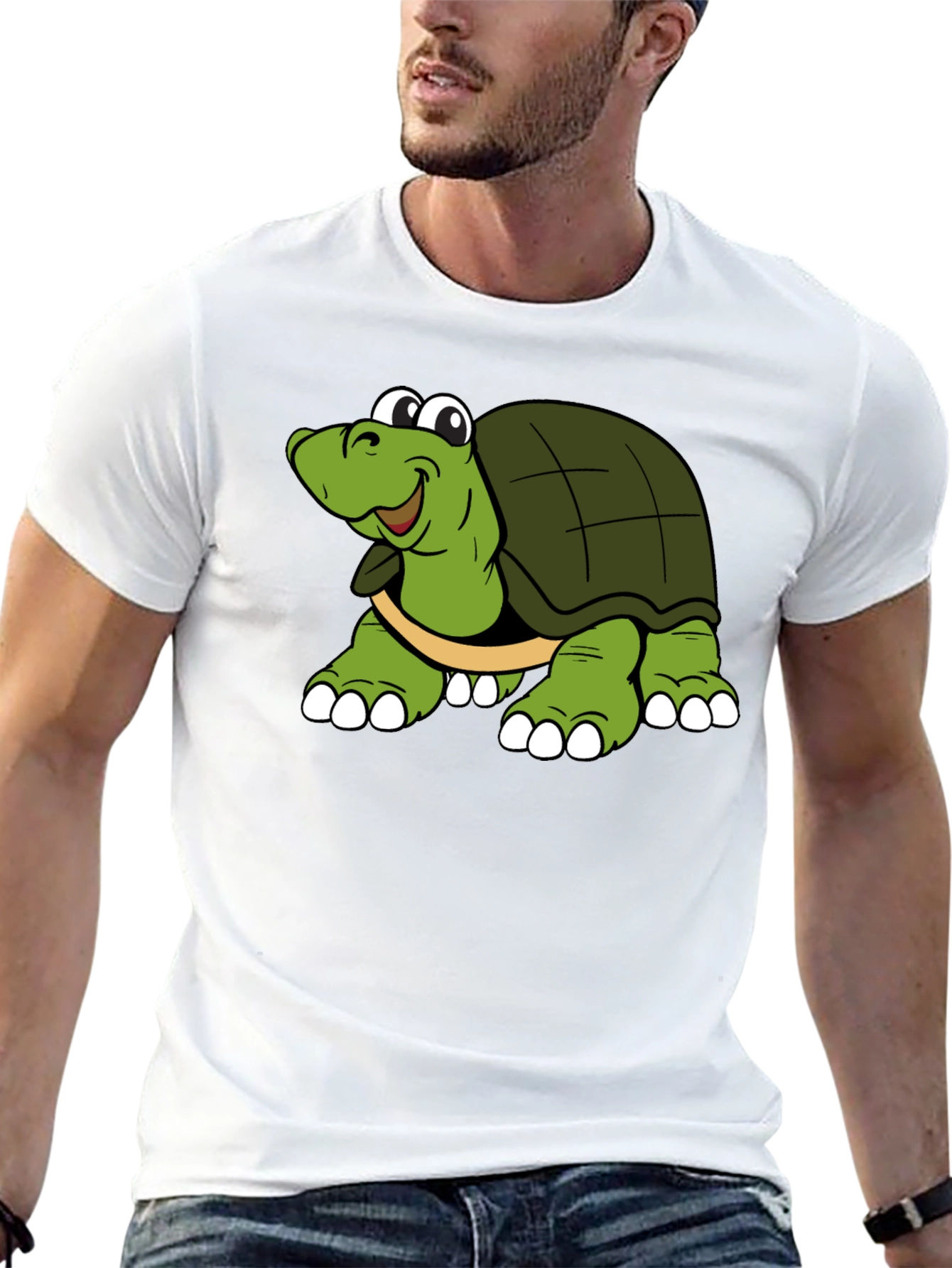Cartoon Turtle Graphic T-Shirt