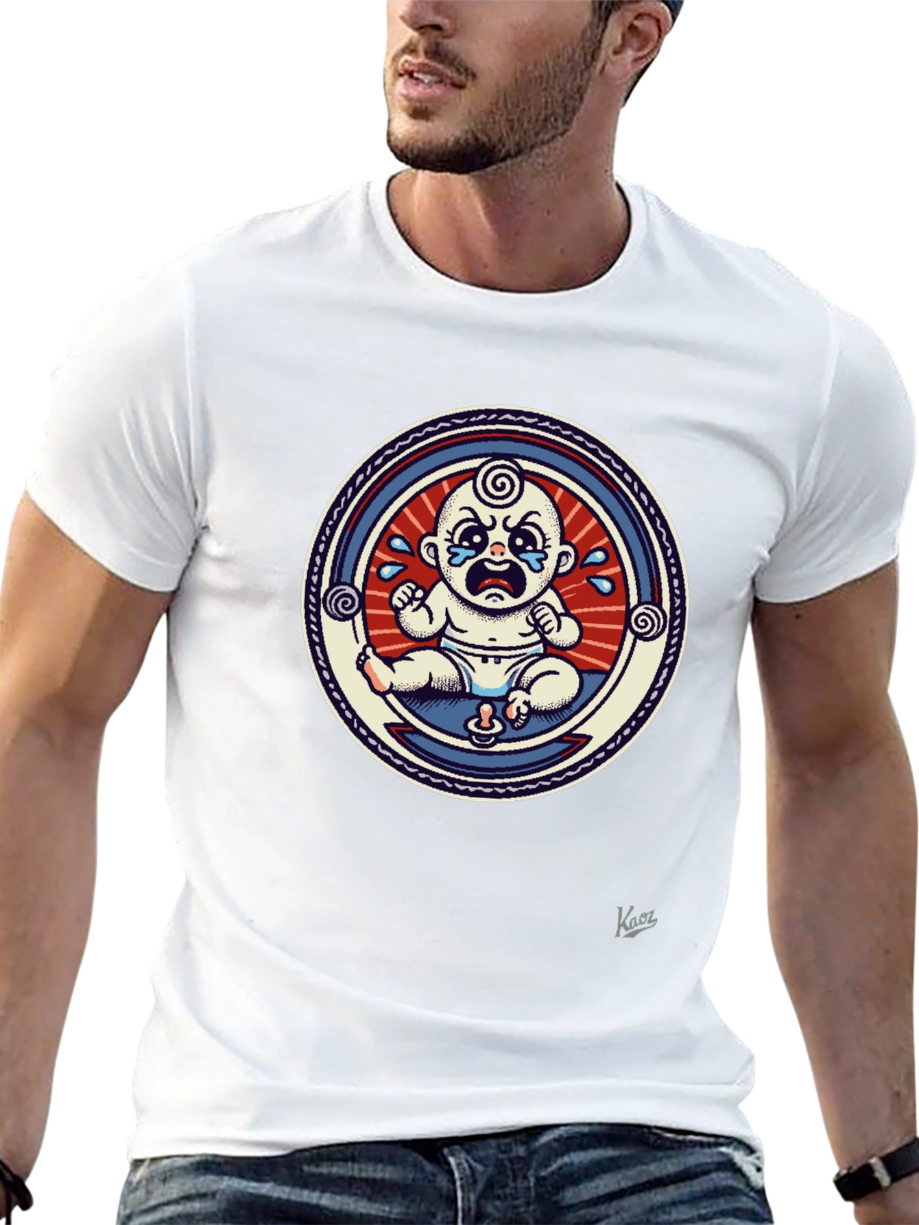 Crying Baby Graphic Tee - Unique Design